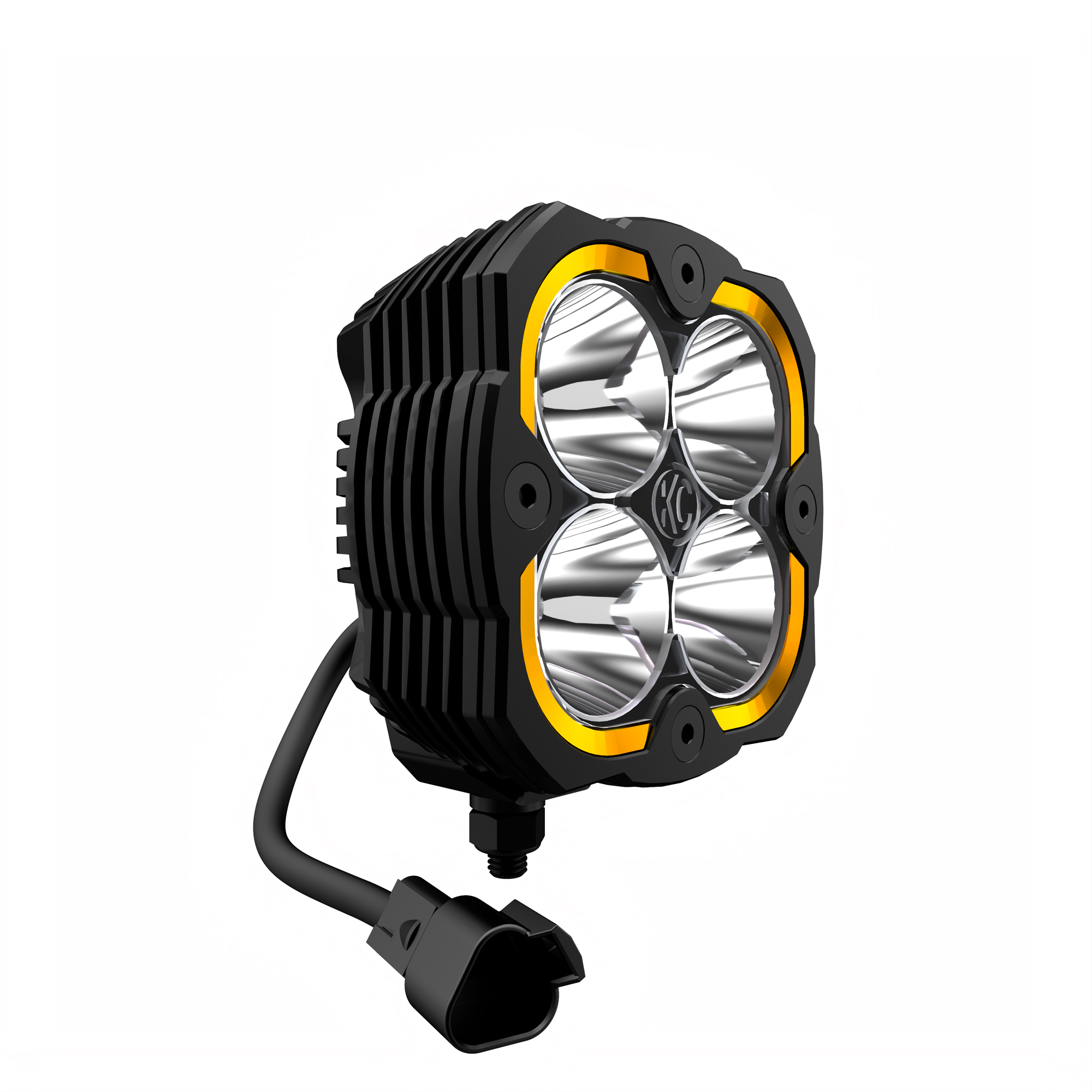 KC HiLiTES FLEX ERA 4 - LED 2-Lt Dtch Lt Kt - Spot Beam - 21+ Jeep Wrangler JL Rubicon 392 97164