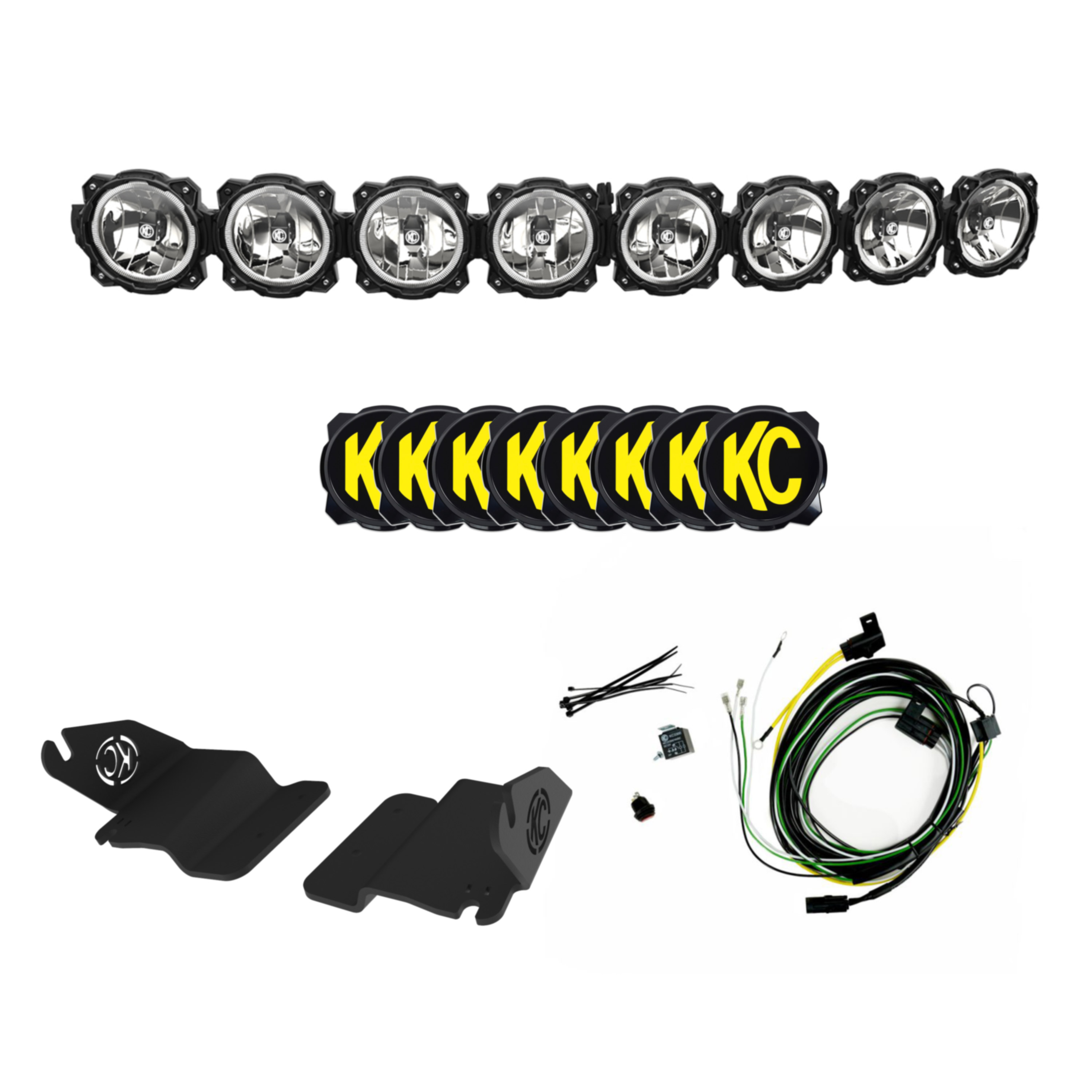 KC HiLiTES KC Pro6 Gravity LED 50in 8-Light Overhead Combo System - 2021+ Ford Bronco 91338