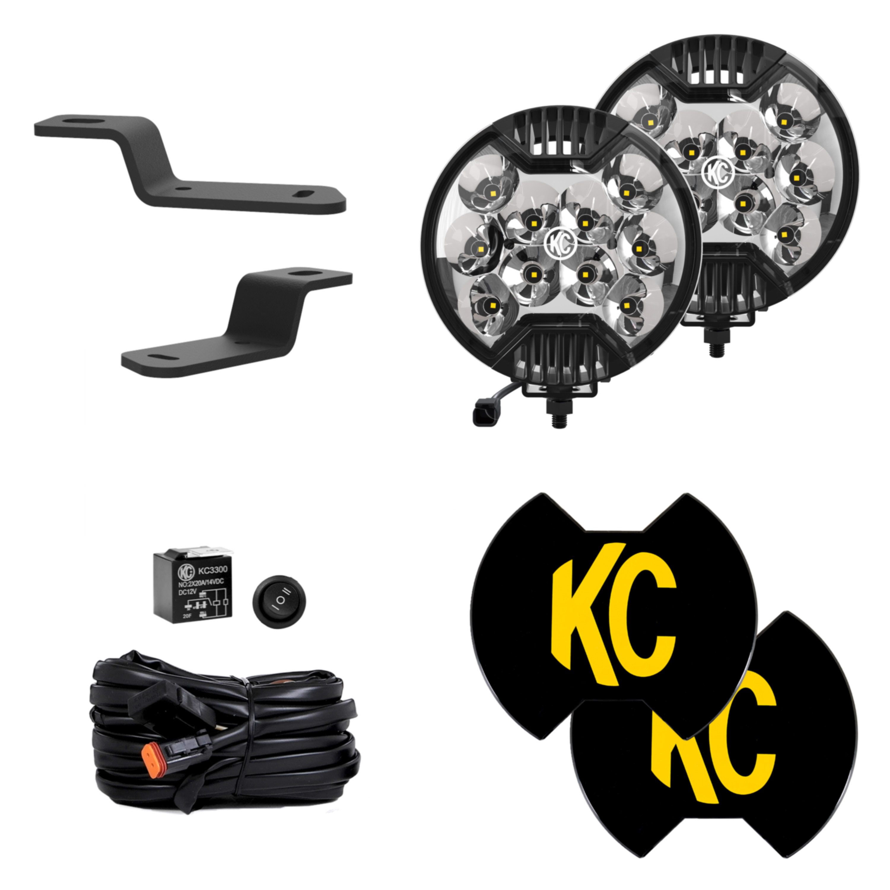 KC HiLiTES KC SLIMLITE LED Ditch Spot 2-Light System - 2021+ Ford Bronco 97161