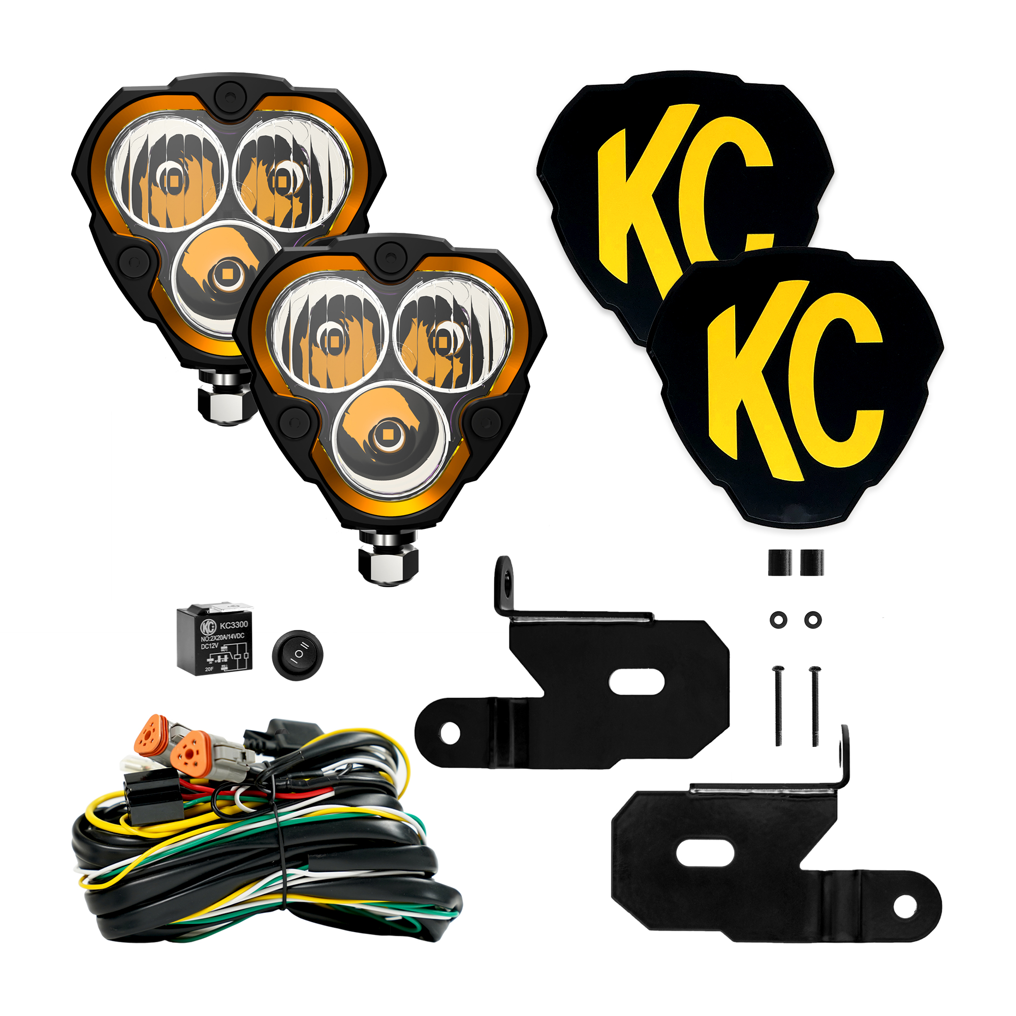 KC HiLiTES KC FLEX ERA 3 LED 3.5in Combo 2-Lt Sys 97129