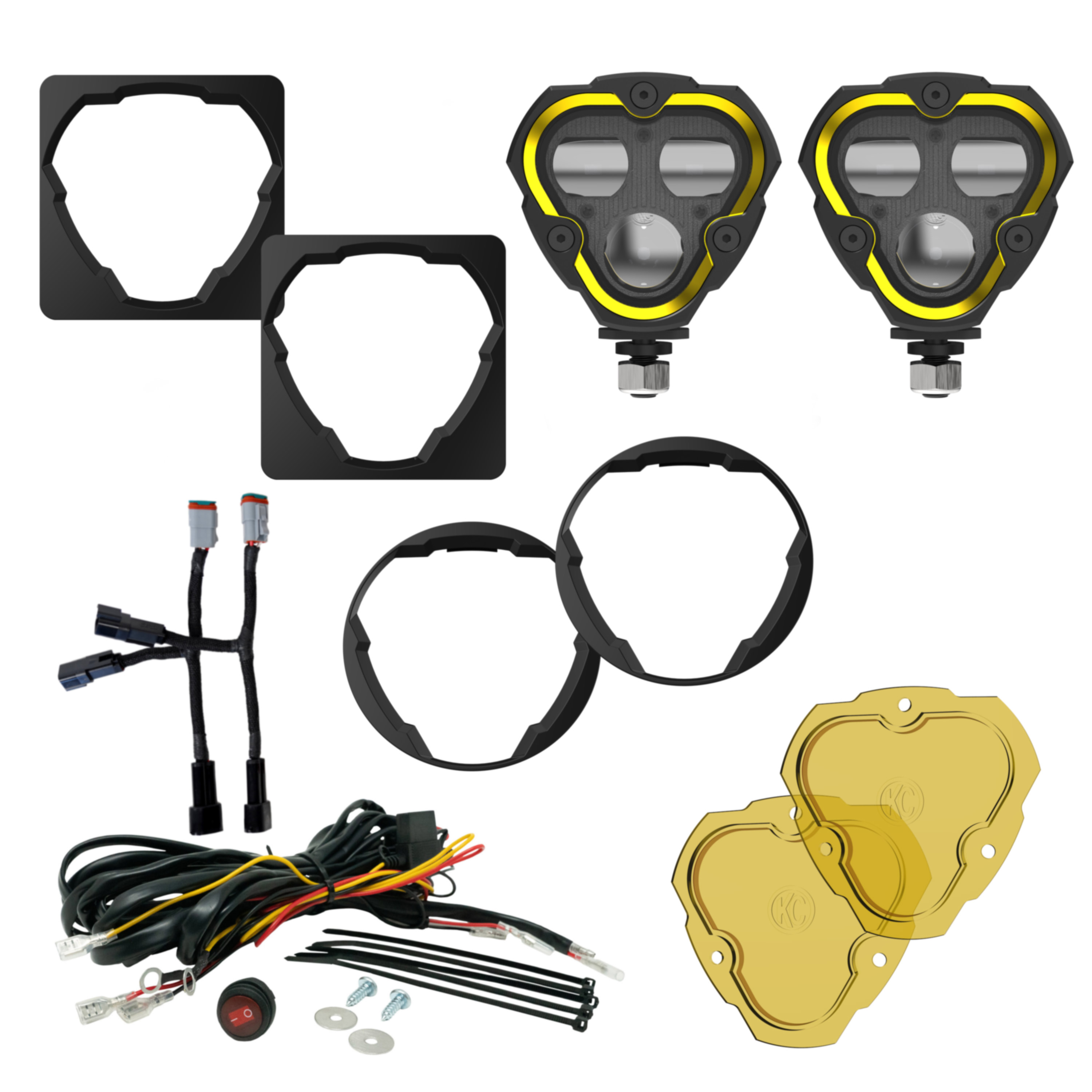 KC HiLiTES KC FLEX ERA 3 LED DM SAE FOG 2-LIGHT MSTR KIT 12-24 TOY TACO 4RUN TUN AFTERMARKT 97155
