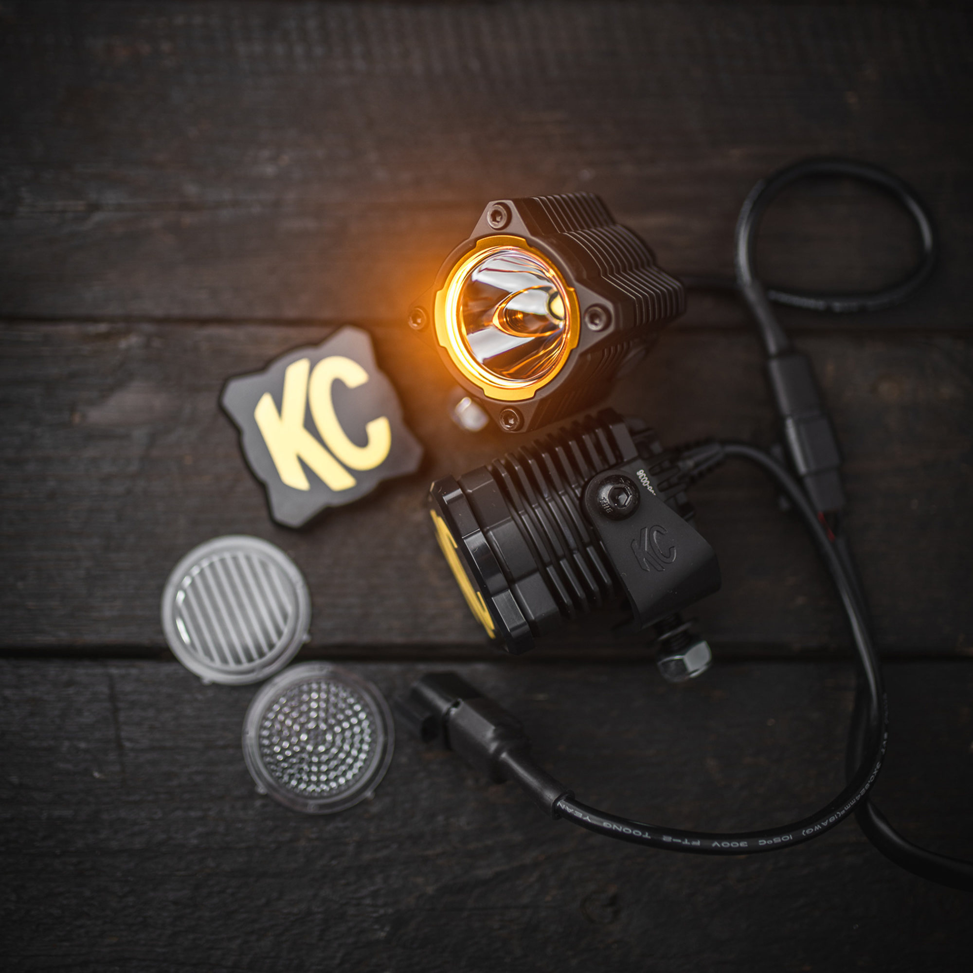 KC HiLiTES KC FLEX ERA 1 LED 2-Light Master Kit with Wiring Harness and Spread Beam Pattern 265