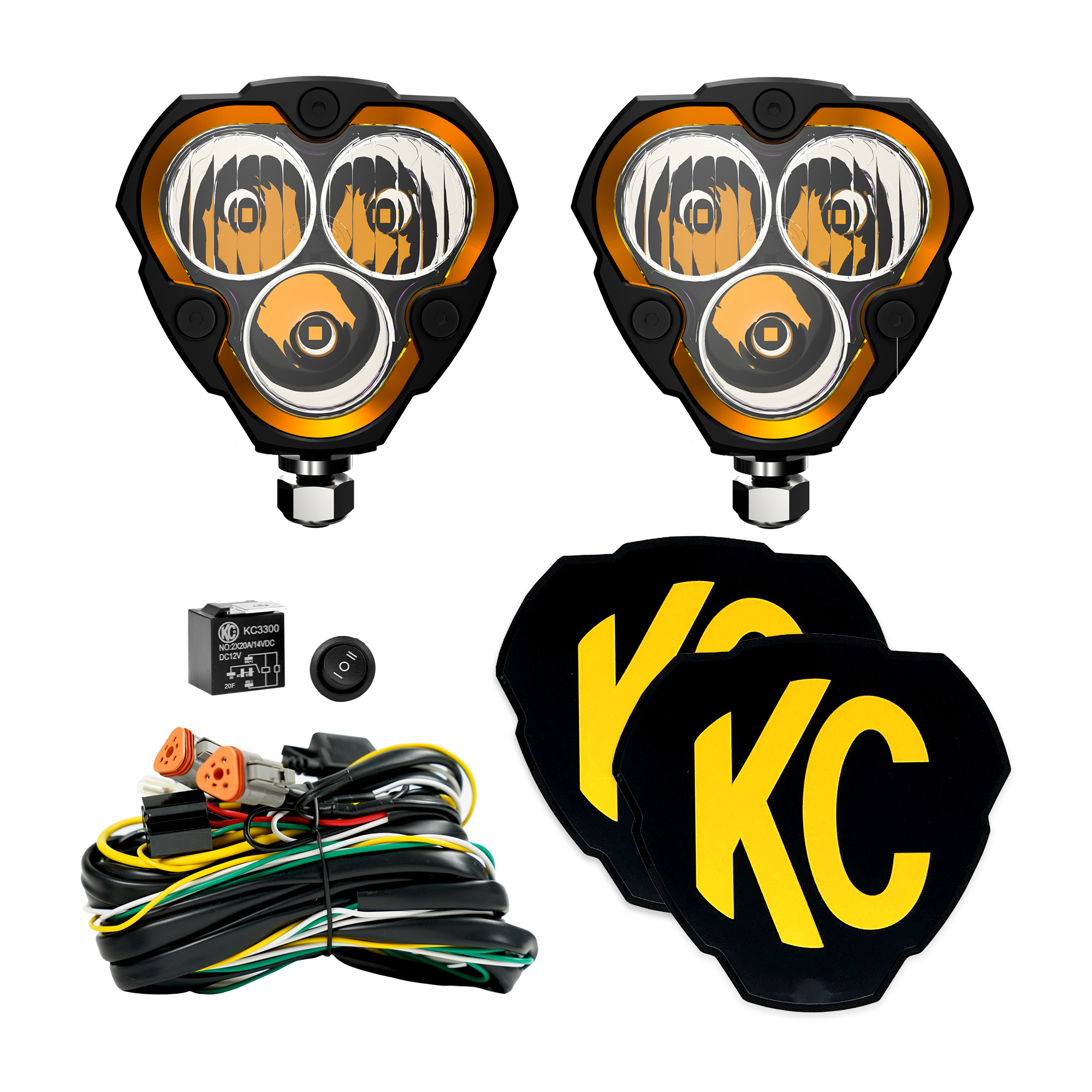 KC HiLiTES KC FLEX ERA 3 LED 3.5in Combo 2-Light System Universal 283