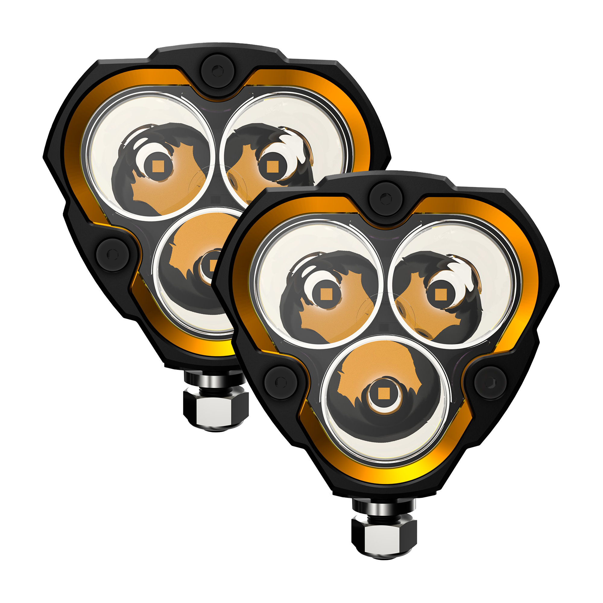 KC HiLiTES KC FLEX ERA 3 LED 3.5in Spot 2-Light System Universal 282