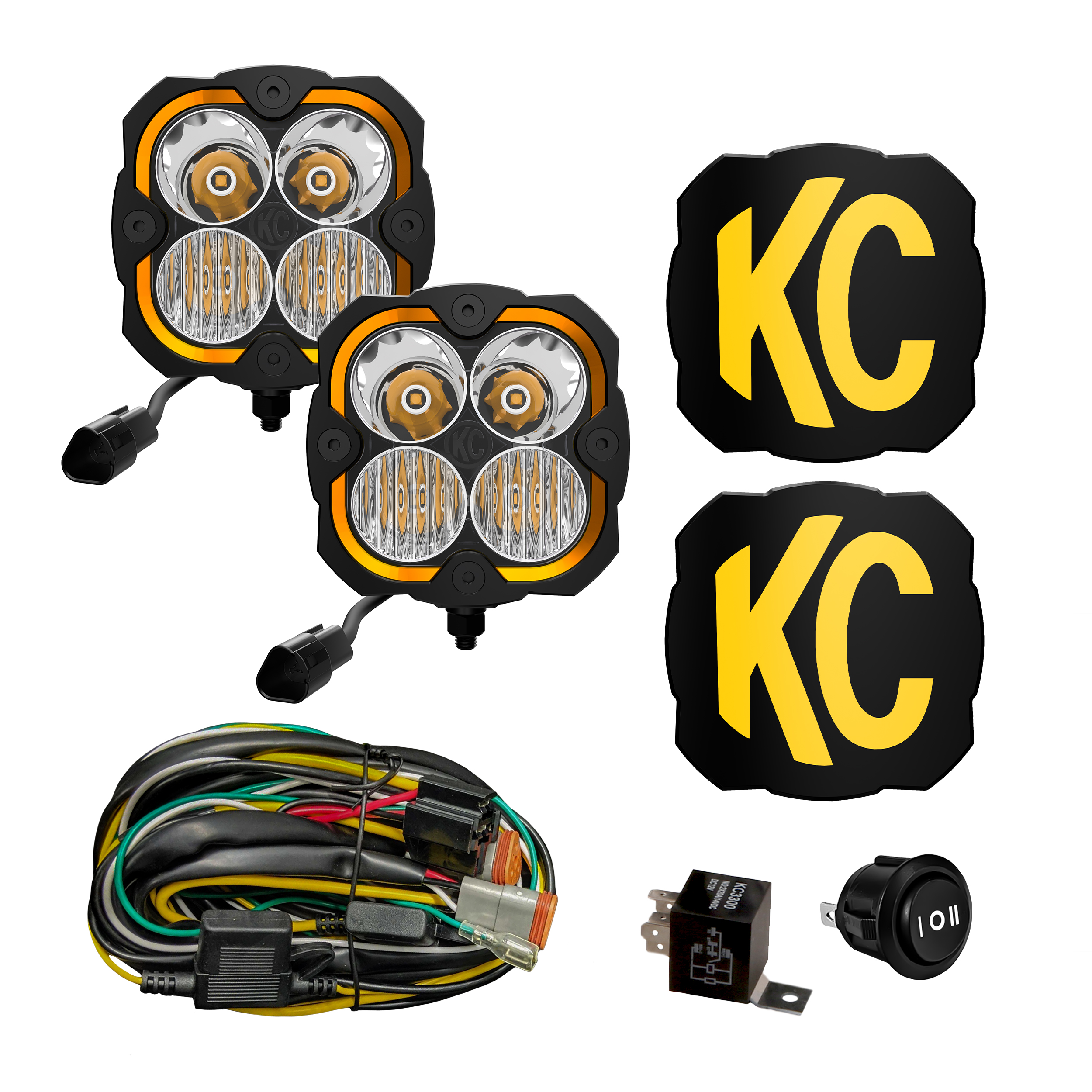 KC HiLiTES KC FLEX ERA 4 LED 5in Combo 2-Light System Universal 287