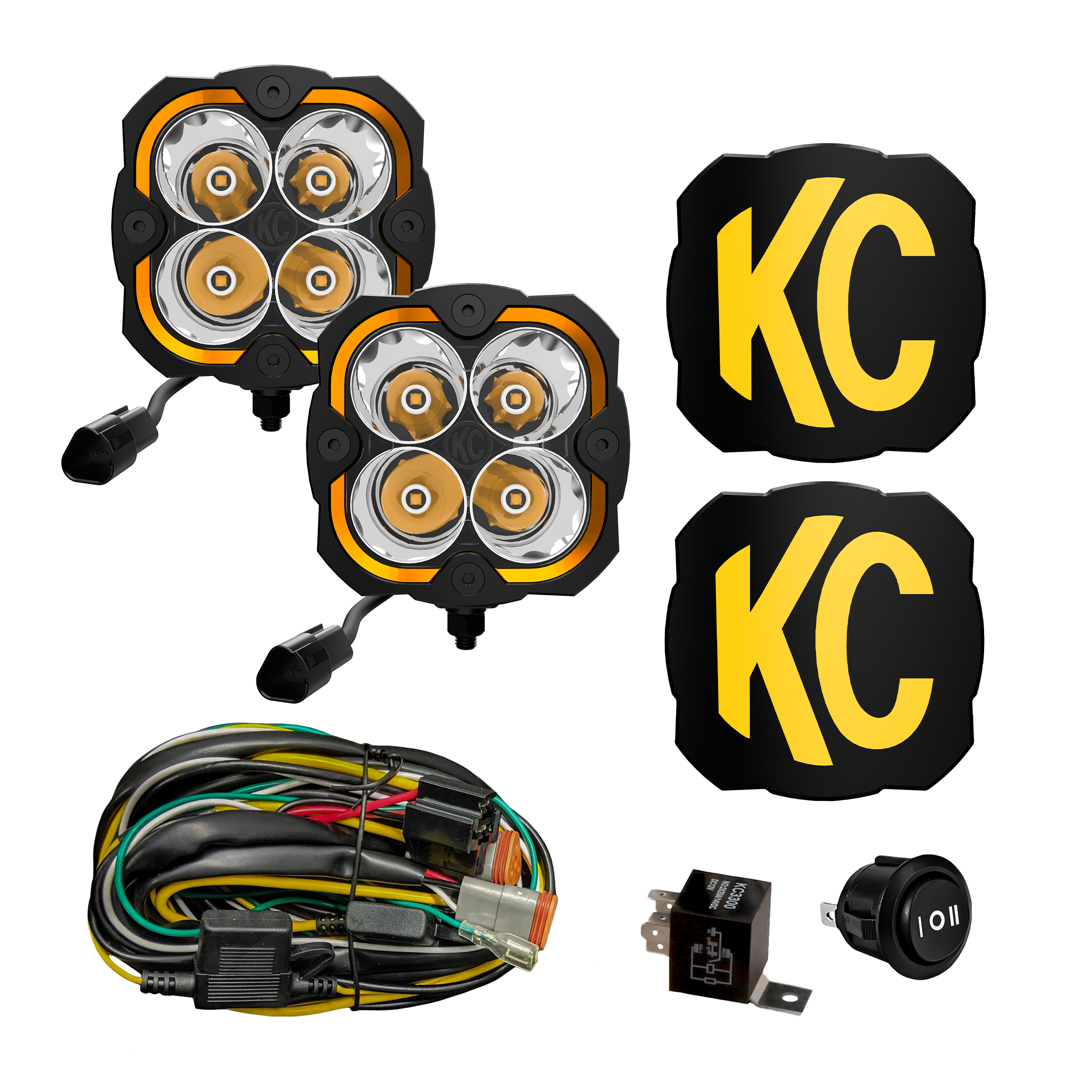 KC HiLiTES KC FLEX ERA 4 LED 5in Spot 2-Light System Universal 286