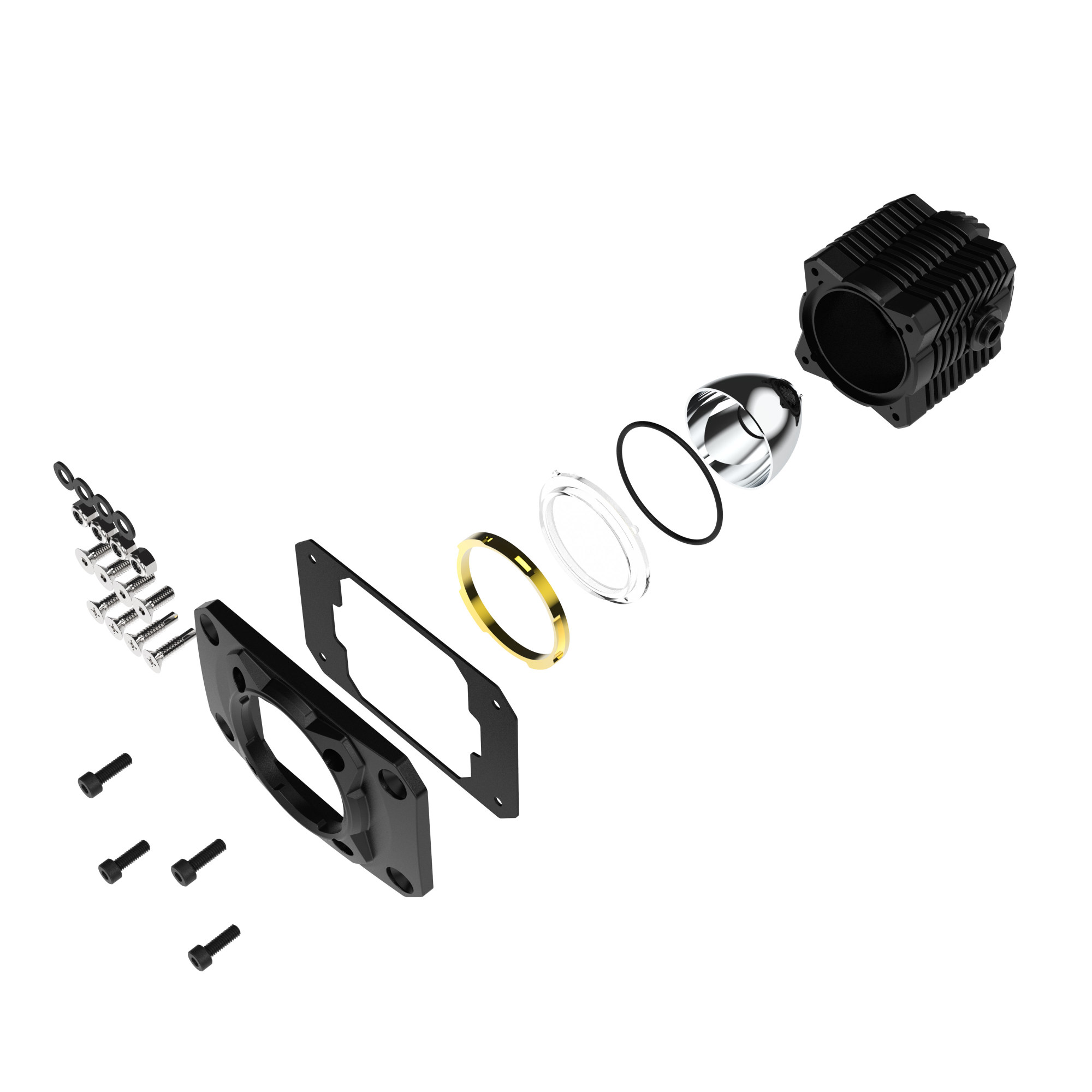 KC HiLiTES FLEX ERA 1 - Flush mount adapter faceplate for mounting to flat surfaces 2001