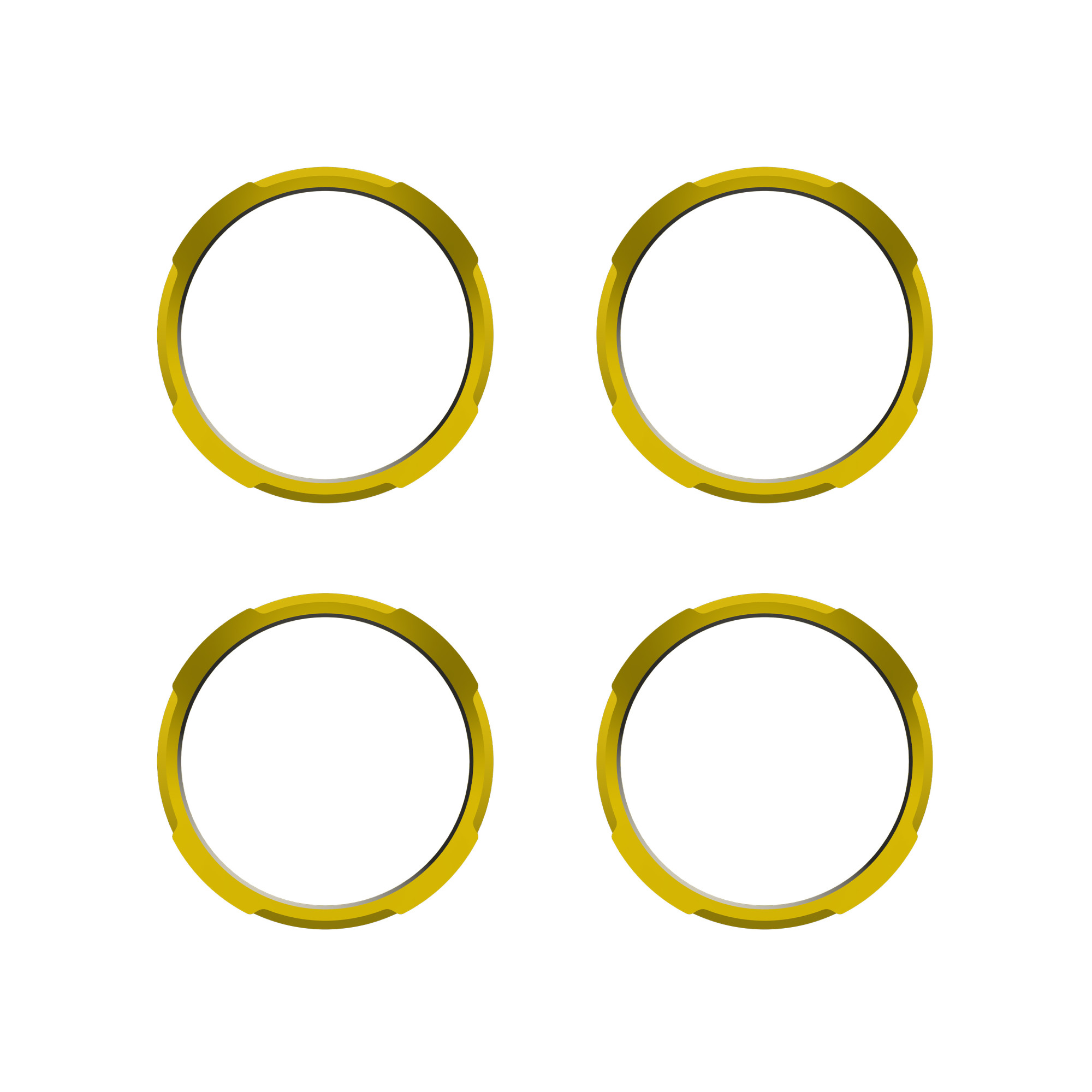 KC HiLiTES KC Bezel Ring KC FLEX ERA BAR Gold 4PC 30578