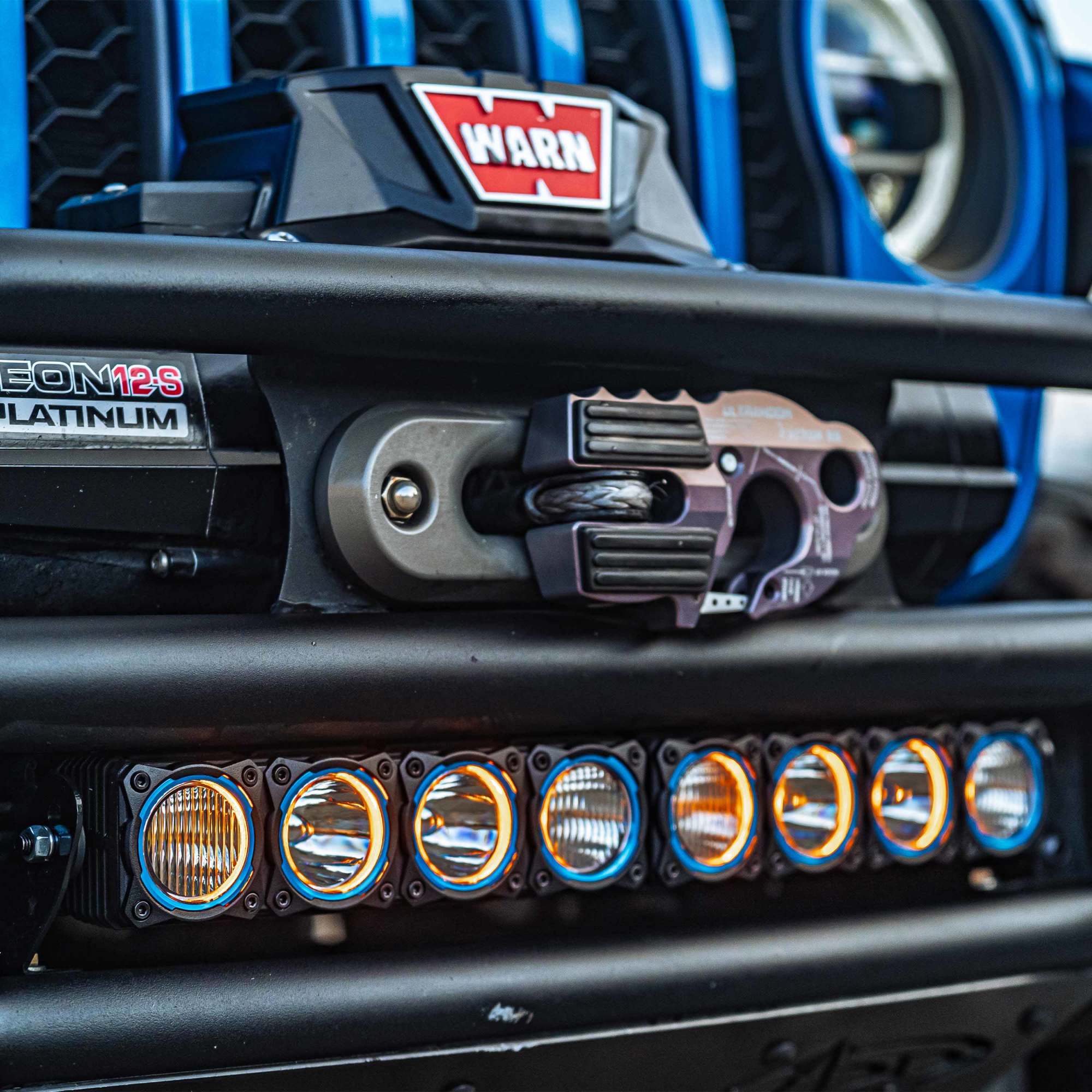 KC HiLiTES KC Bezel Ring KC FLEX ERA BAR Blue 4PC 30580