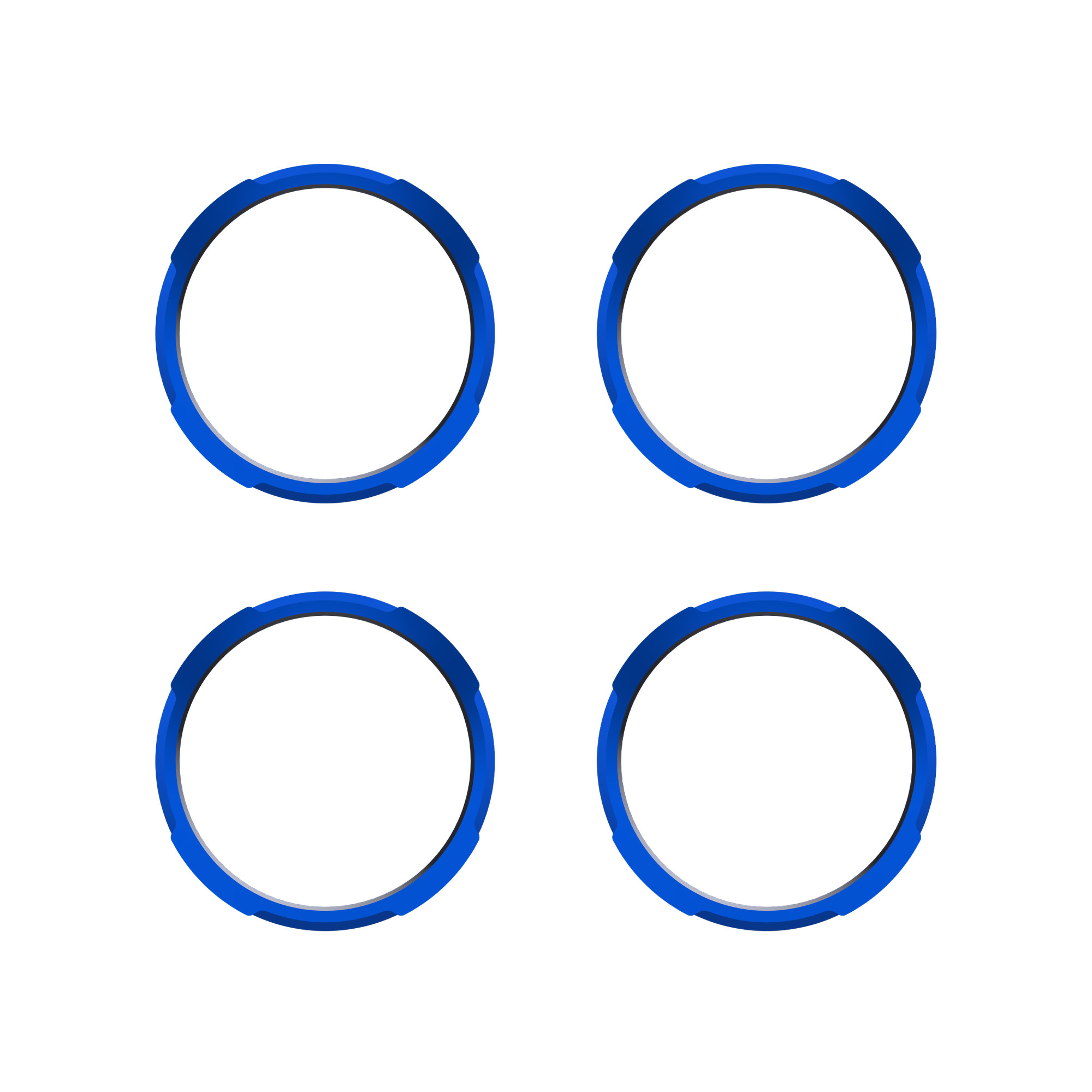 KC HiLiTES KC Bezel Ring KC FLEX ERA BAR Blue 4PC 30580