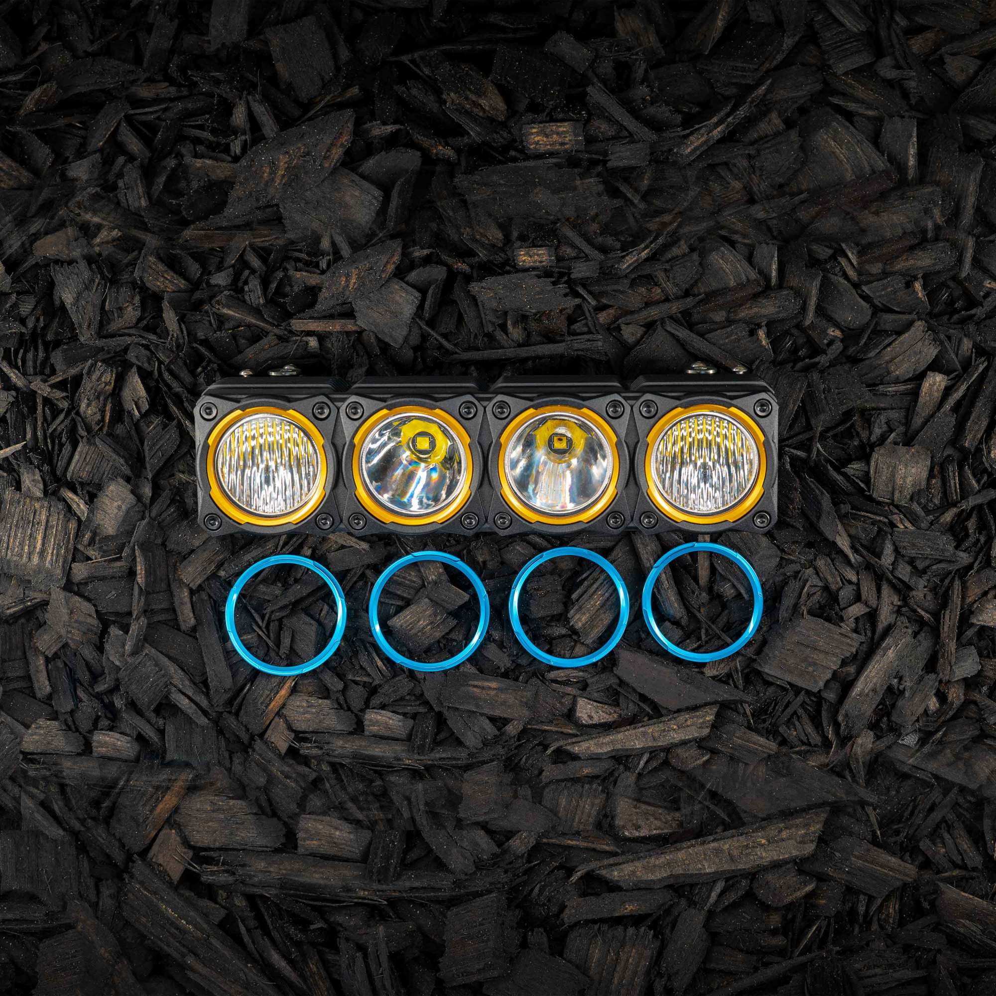 KC HiLiTES KC Bezel Ring KC FLEX ERA BAR Blue 4PC 30580