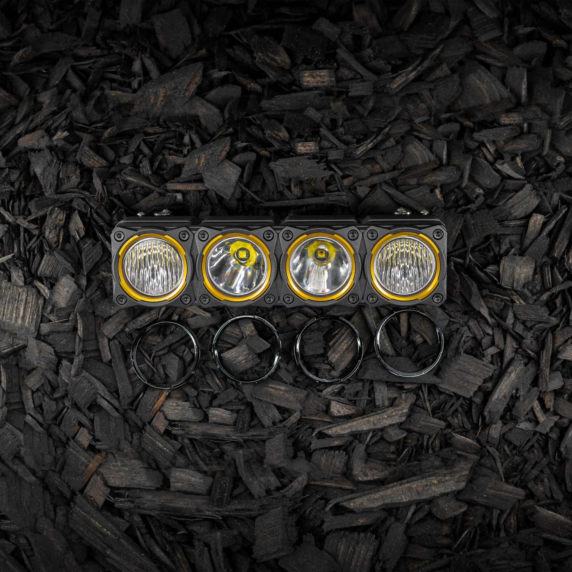 KC HiLiTES KC Bezel Ring KC FLEX ERA BAR Black 4PC 30581