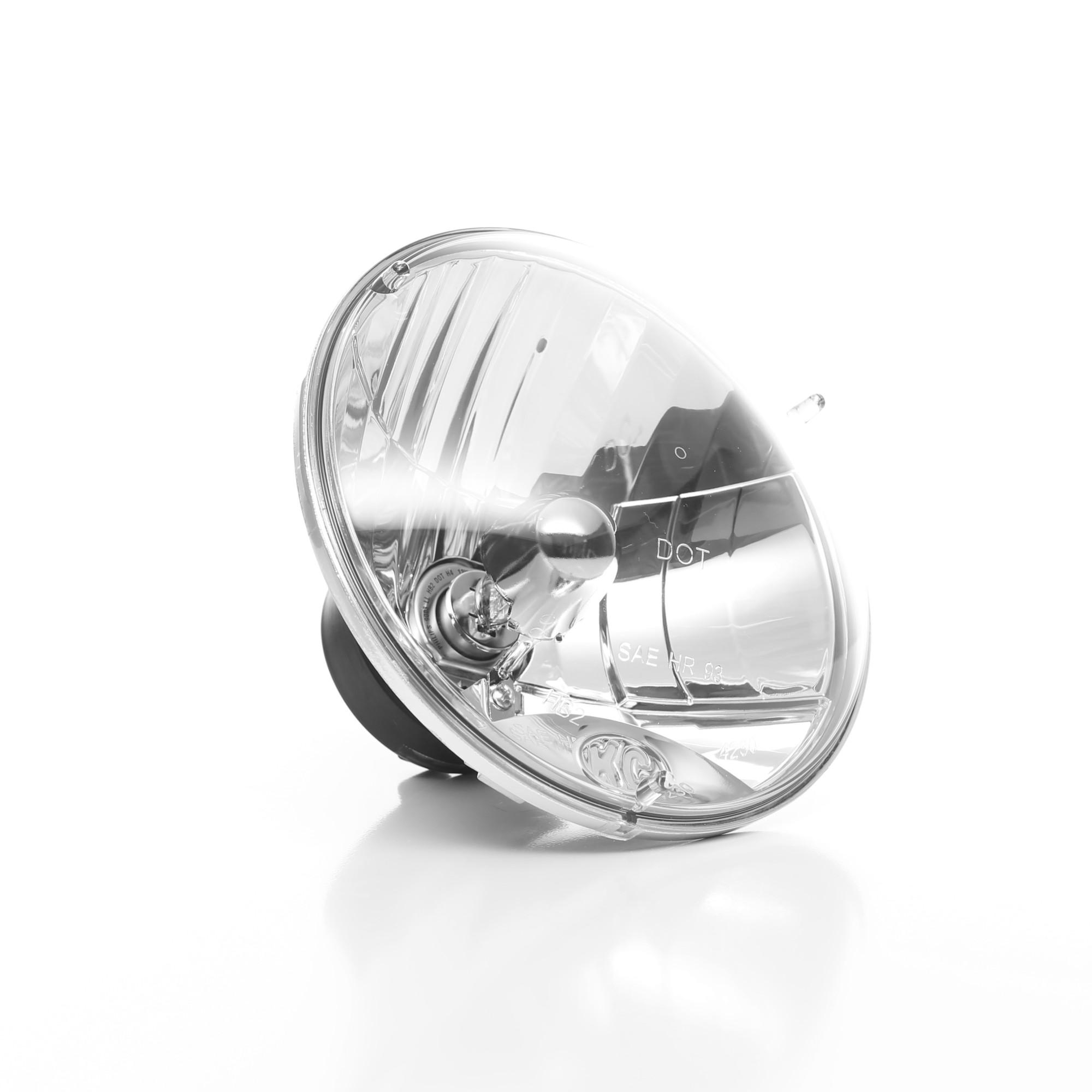 KC HiLiTES KC Headlight H4 Halogen 7in Dot 2-Light 1997-2006 Jeep Wrangler TJ 42301