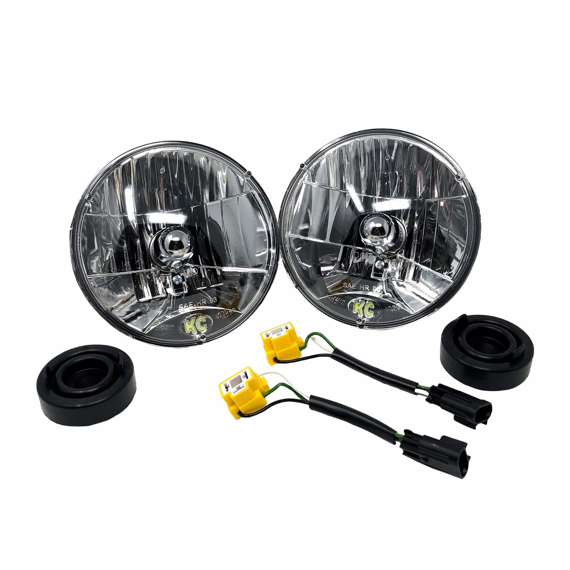 KC HiLiTES KC Headlight H4 Halogen 7in Dot 2-Light - 2007-2018 Jeep Wrangler JK 2/4-Door 42302