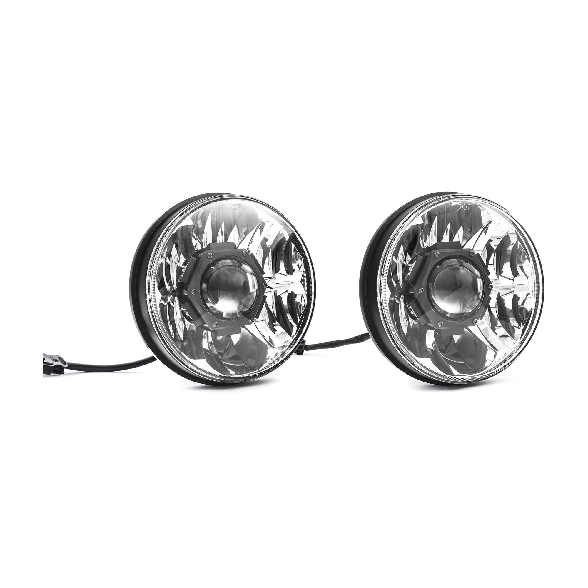 KC HiLiTES Gravity LED 7" Headlight 2-Lt Sys - 2018-2024 Jeep Wrangler JL/Jeep Gladiator JT 42342