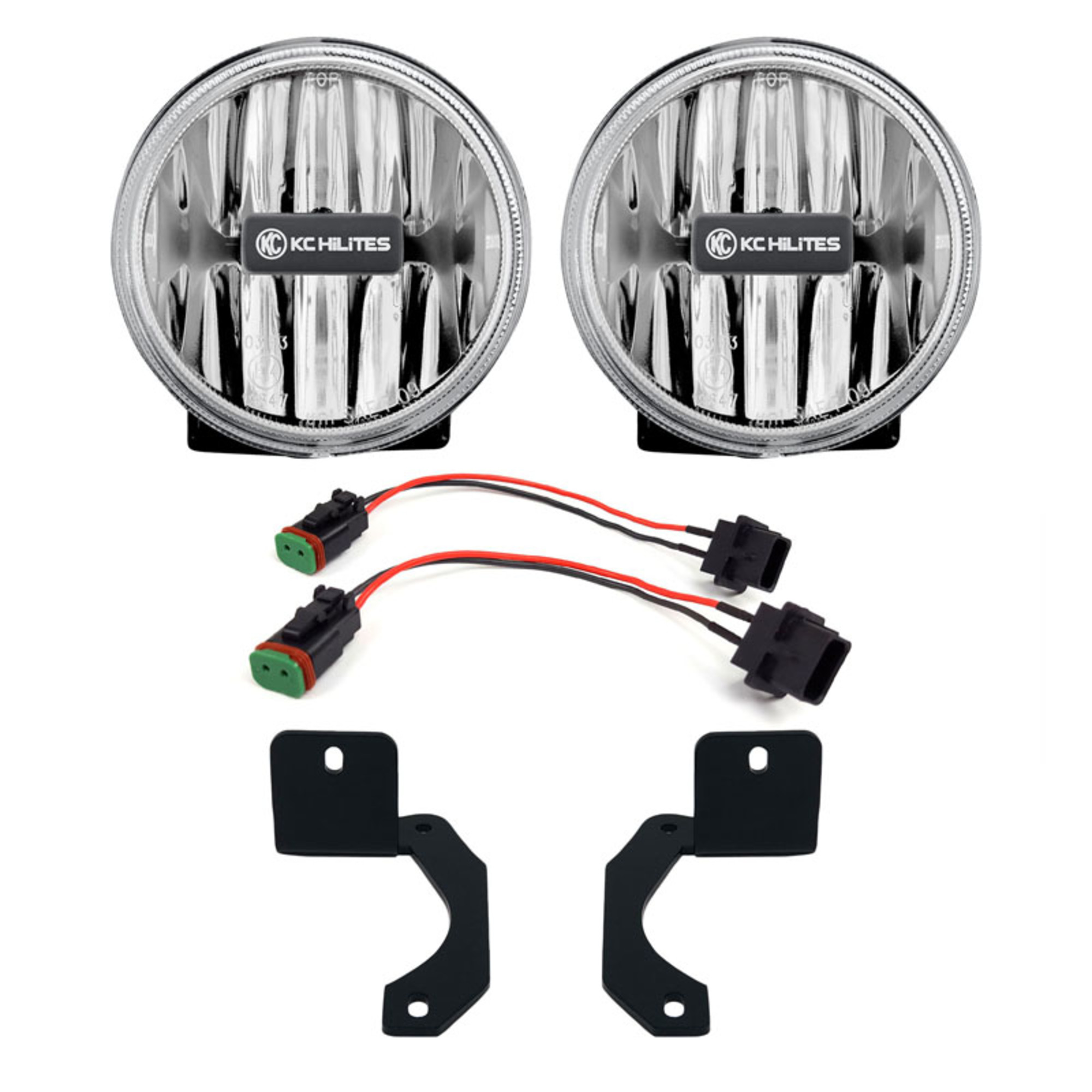 KC HiLiTES G4 Gravity LED SAE ECE 2-Light Sys - 2018-2024 Jeep Wrangler JL/Gladiator JT 504