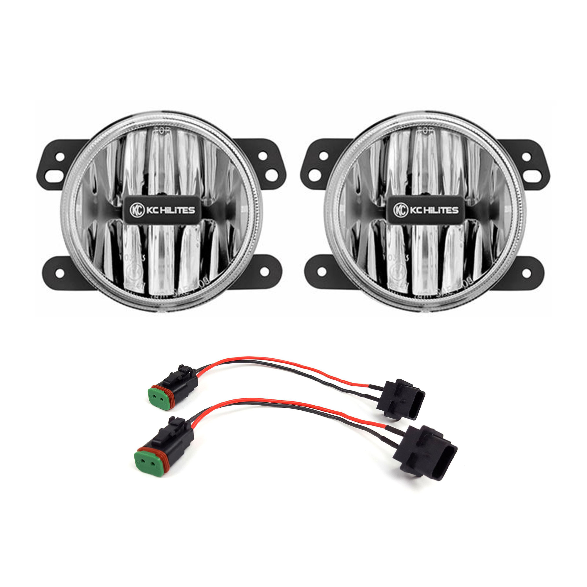 KC HiLiTES G4 Gravity LED 4" SAE ECE 2-Lt Sys - 18-23 Jeep Wrangler JL/Jeep Gladiator JT 506