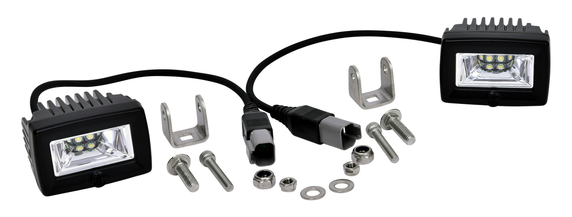 KC HiLiTES KC C-Series C2 2in LED Backup Flood 2-Light System Universal 519