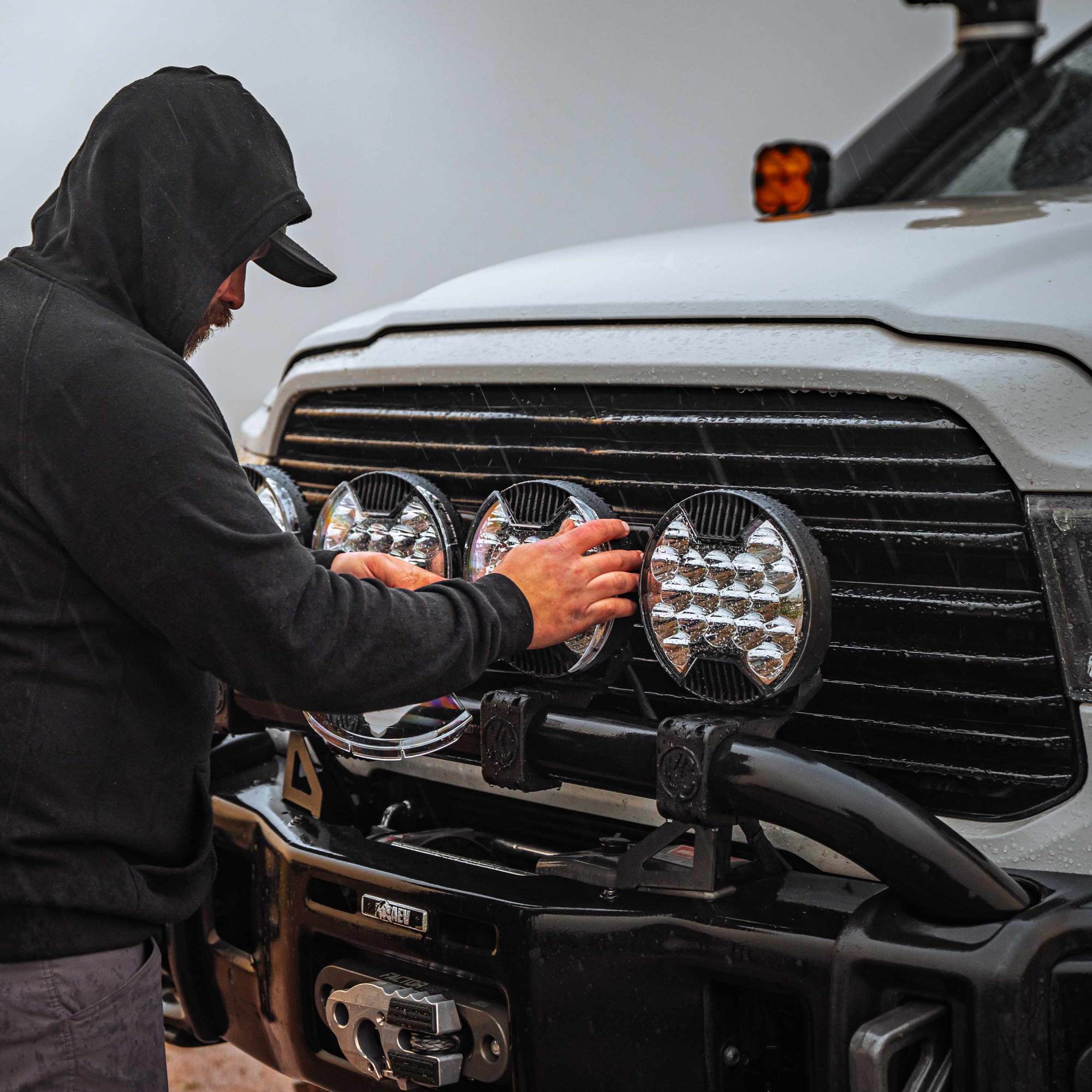 KC HiLiTES SlimLite 8" LED - Light Shield - Clear 5207