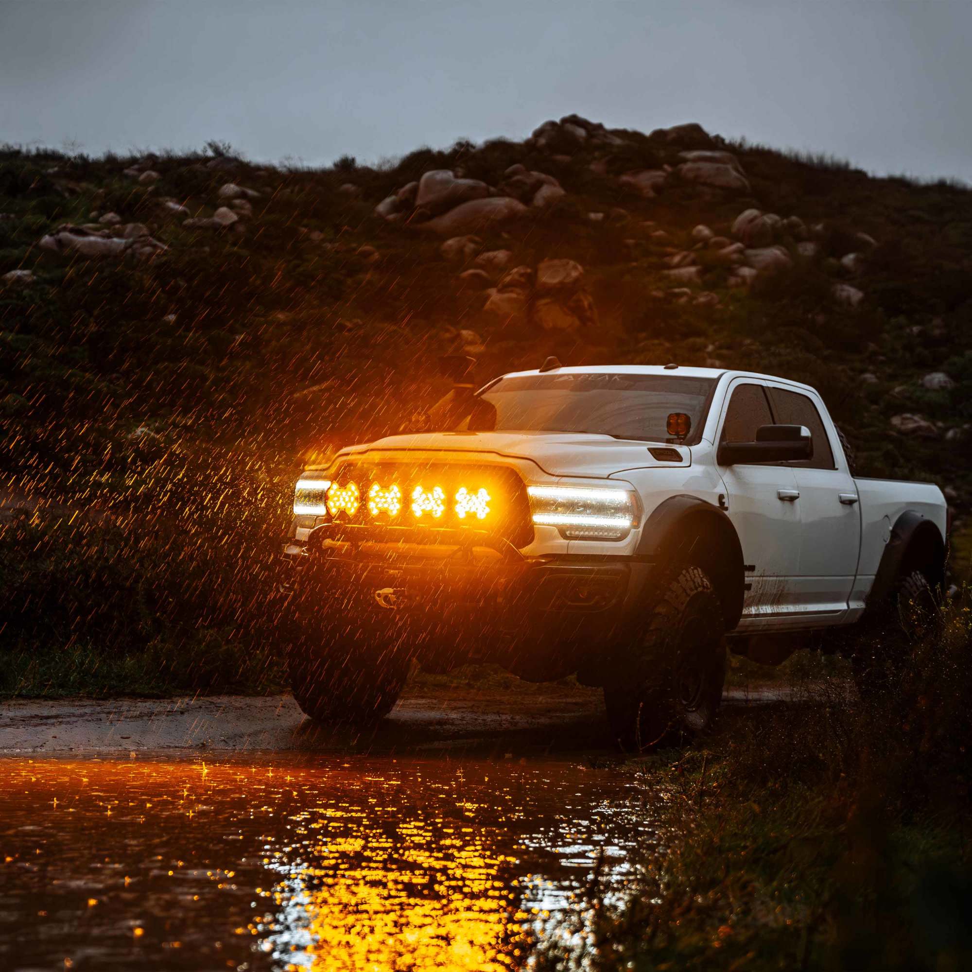 KC HiLiTES SlimLite 8" LED - Light Shield - Amber 5208