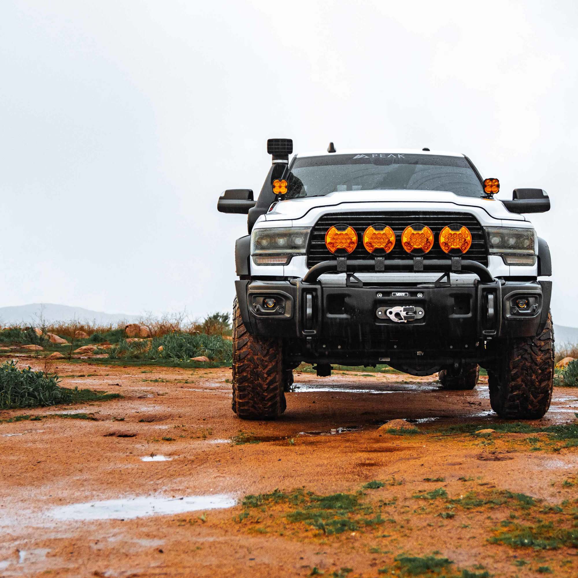 KC HiLiTES SlimLite 8" LED - Light Shield - Amber 5208