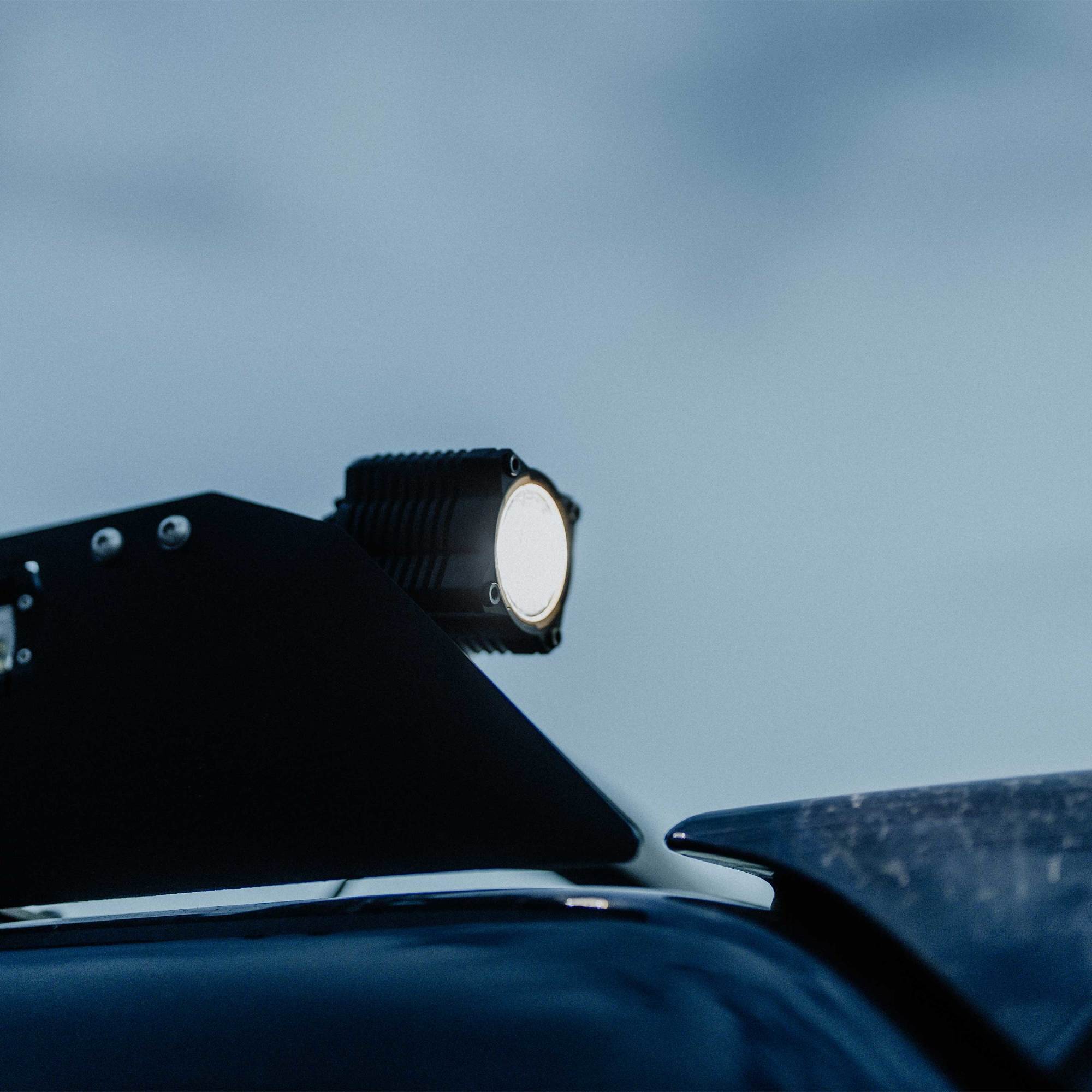 KC HiLiTES KC FLEX ERA 1 LED 2-Light Kit with Rear Ext Wiring Harness and Spread Beam Ptrn 520