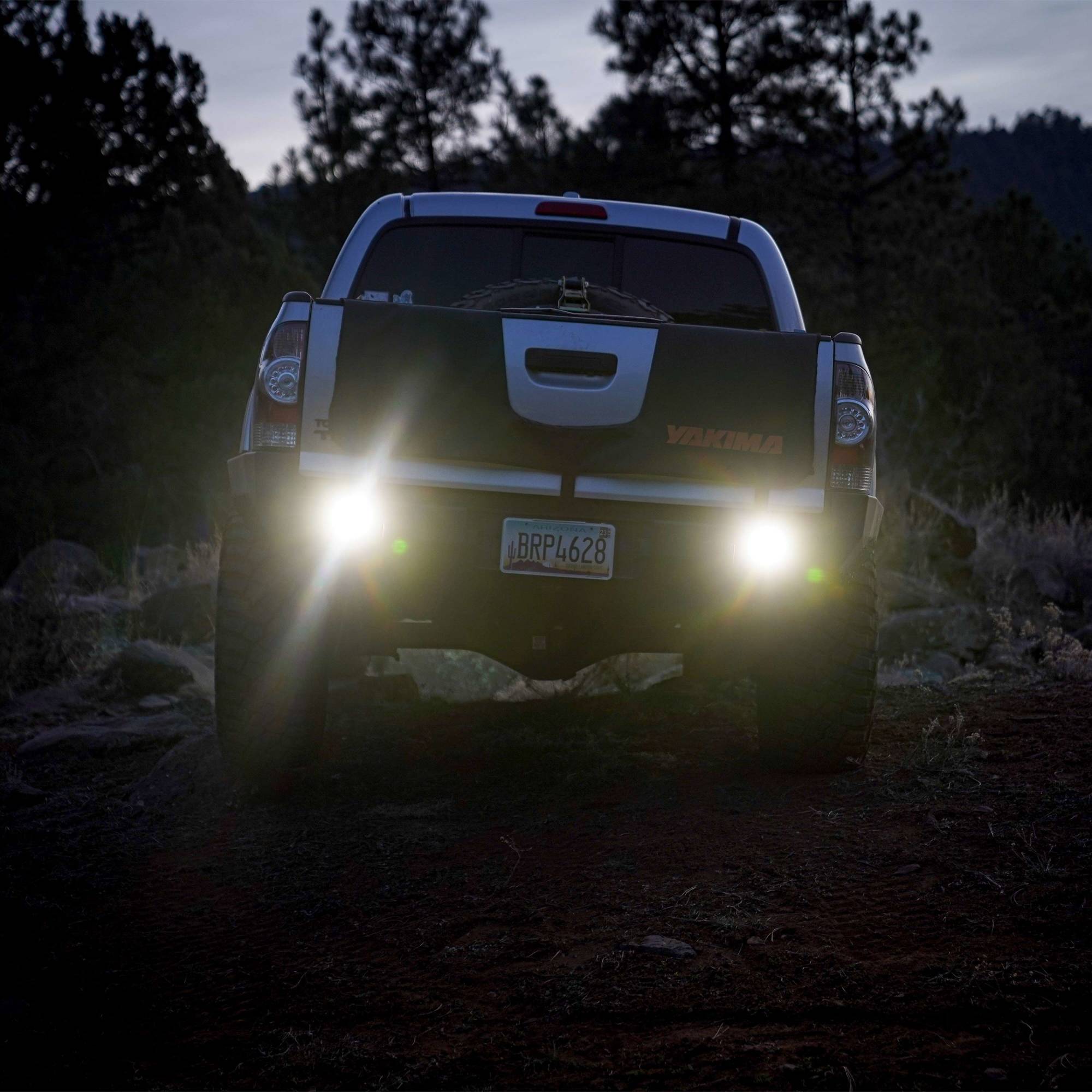 KC HiLiTES KC FLEX ERA 1 LED 2-Light Kit with Rear Ext Wiring Harness and Spread Beam Ptrn 520