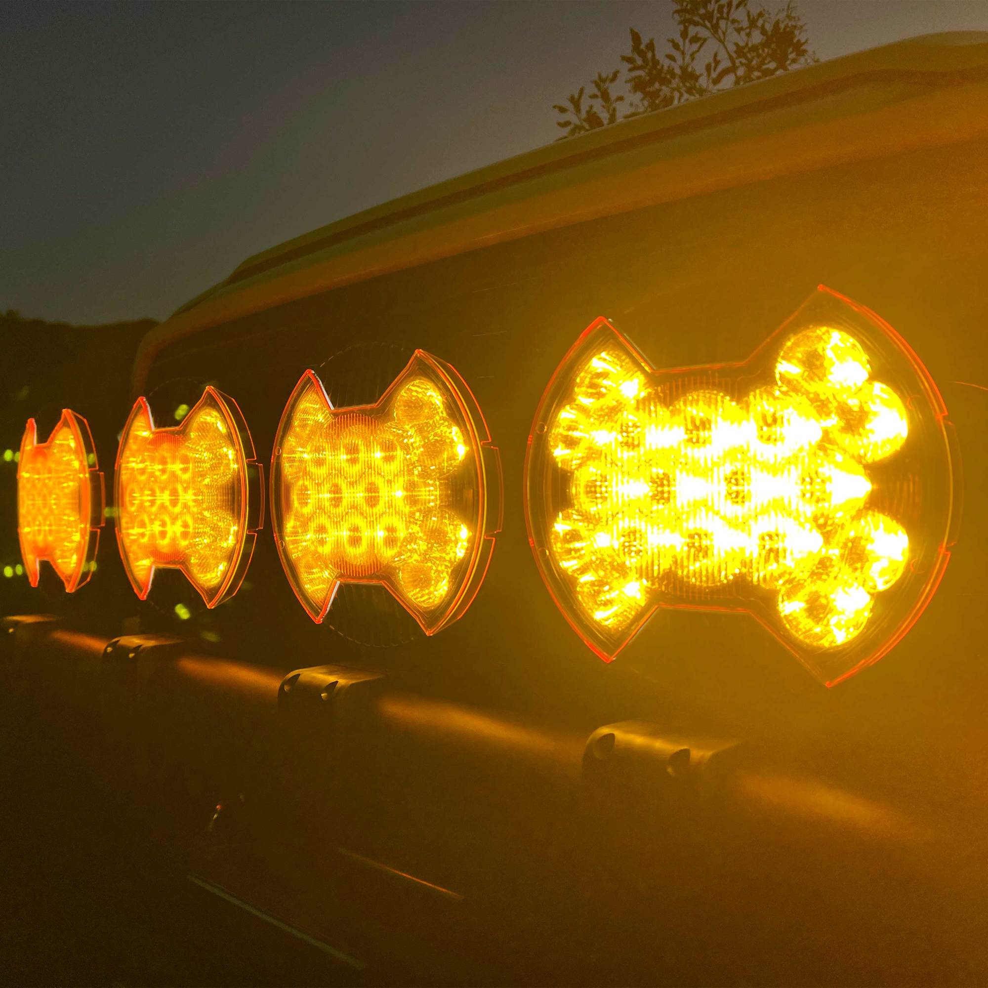 KC HiLiTES SlimLite 8" LED - Light Shield - SAE Driving - Selective Yellow 5210