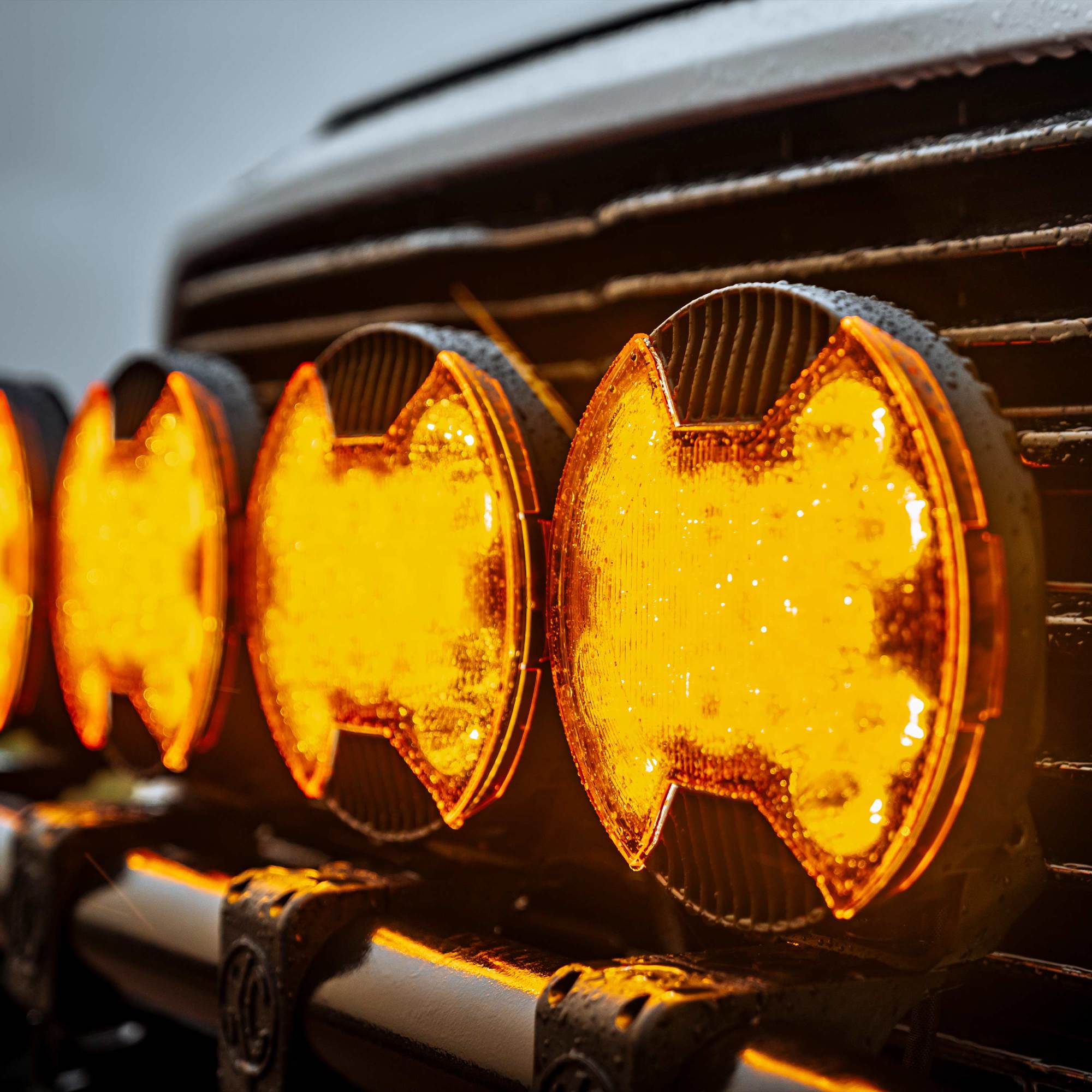 KC HiLiTES SlimLite 8" LED - Light Shield - Driving - Amber 5211