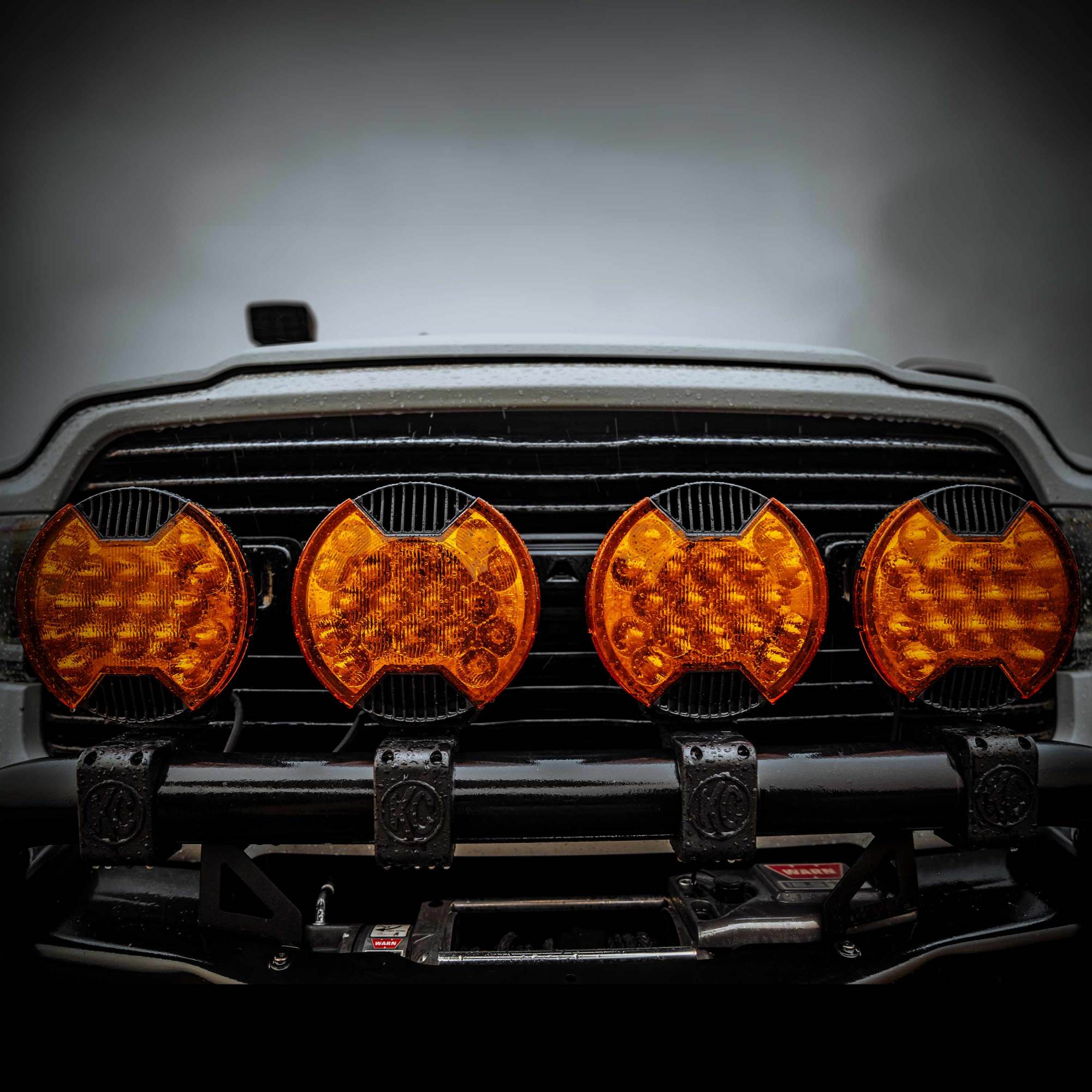 KC HiLiTES SlimLite 8" LED - Light Shield - Driving - Amber 5211