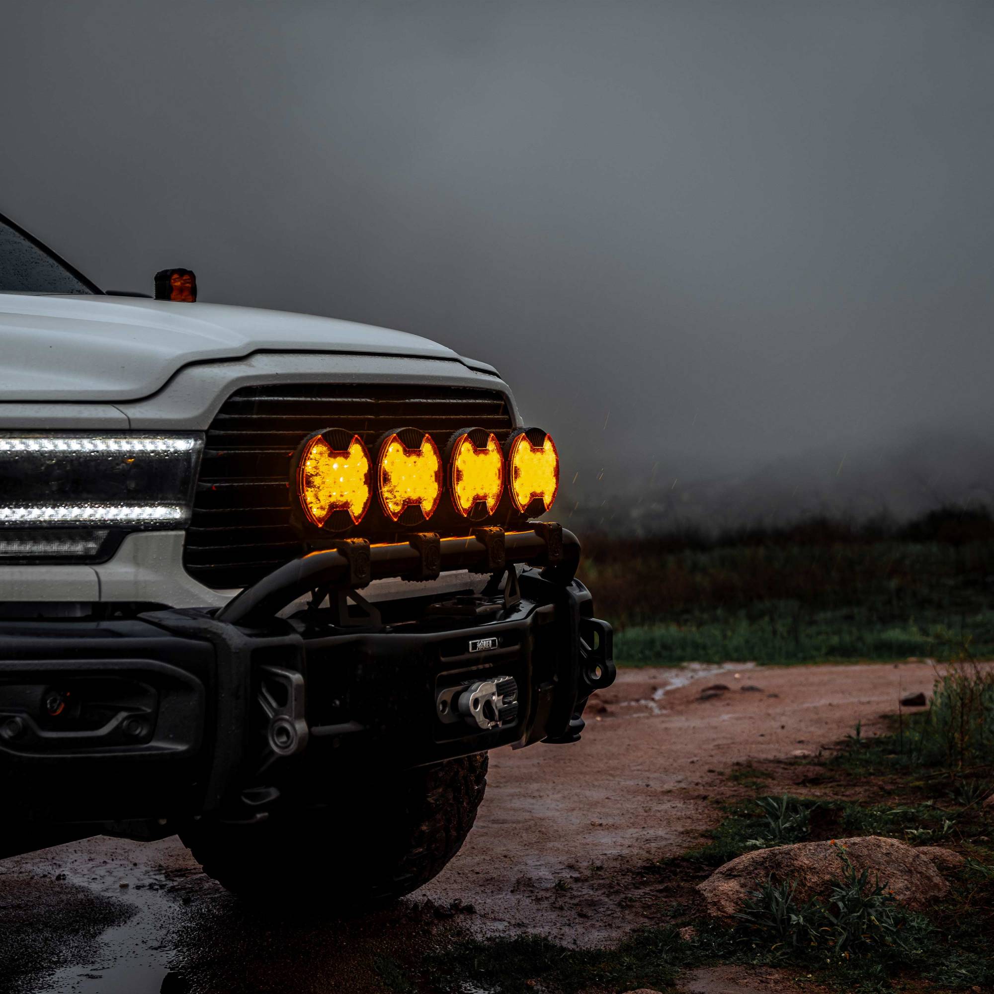 KC HiLiTES SlimLite 8" LED - Light Shield - Driving - Amber 5211