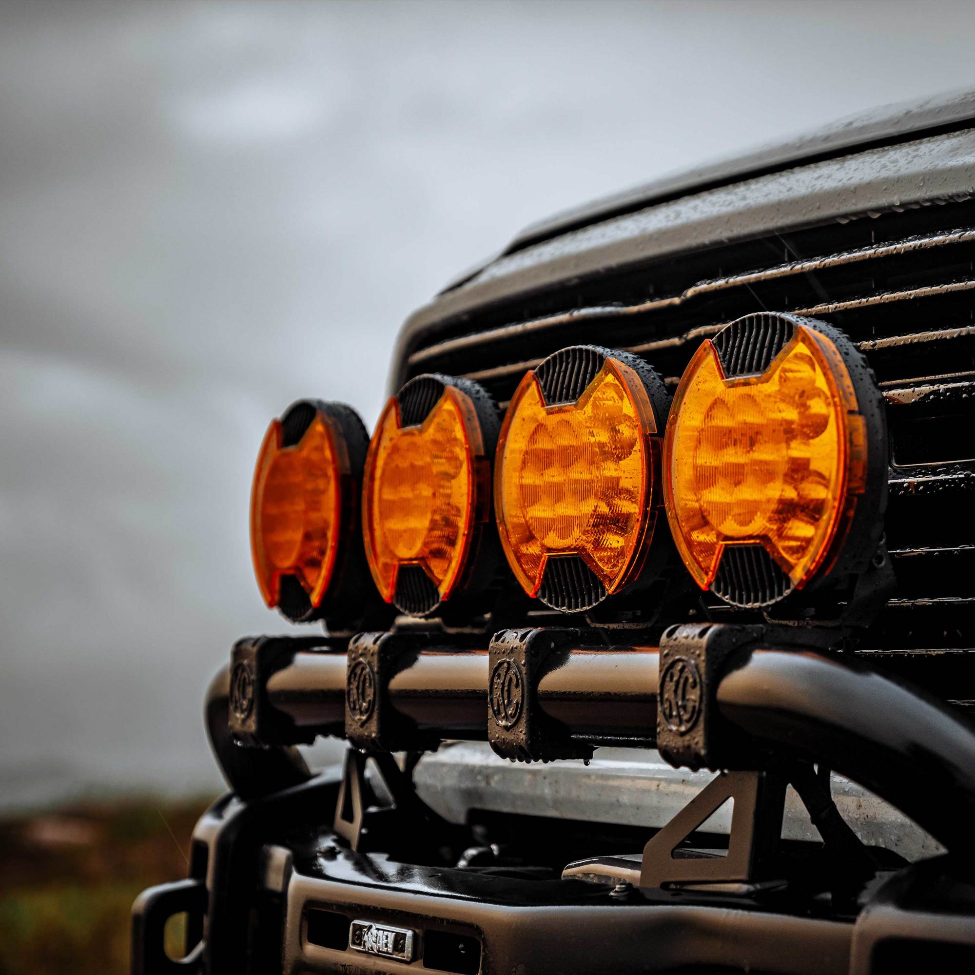 KC HiLiTES SlimLite 8" LED - Light Shield - Driving - Amber 5211