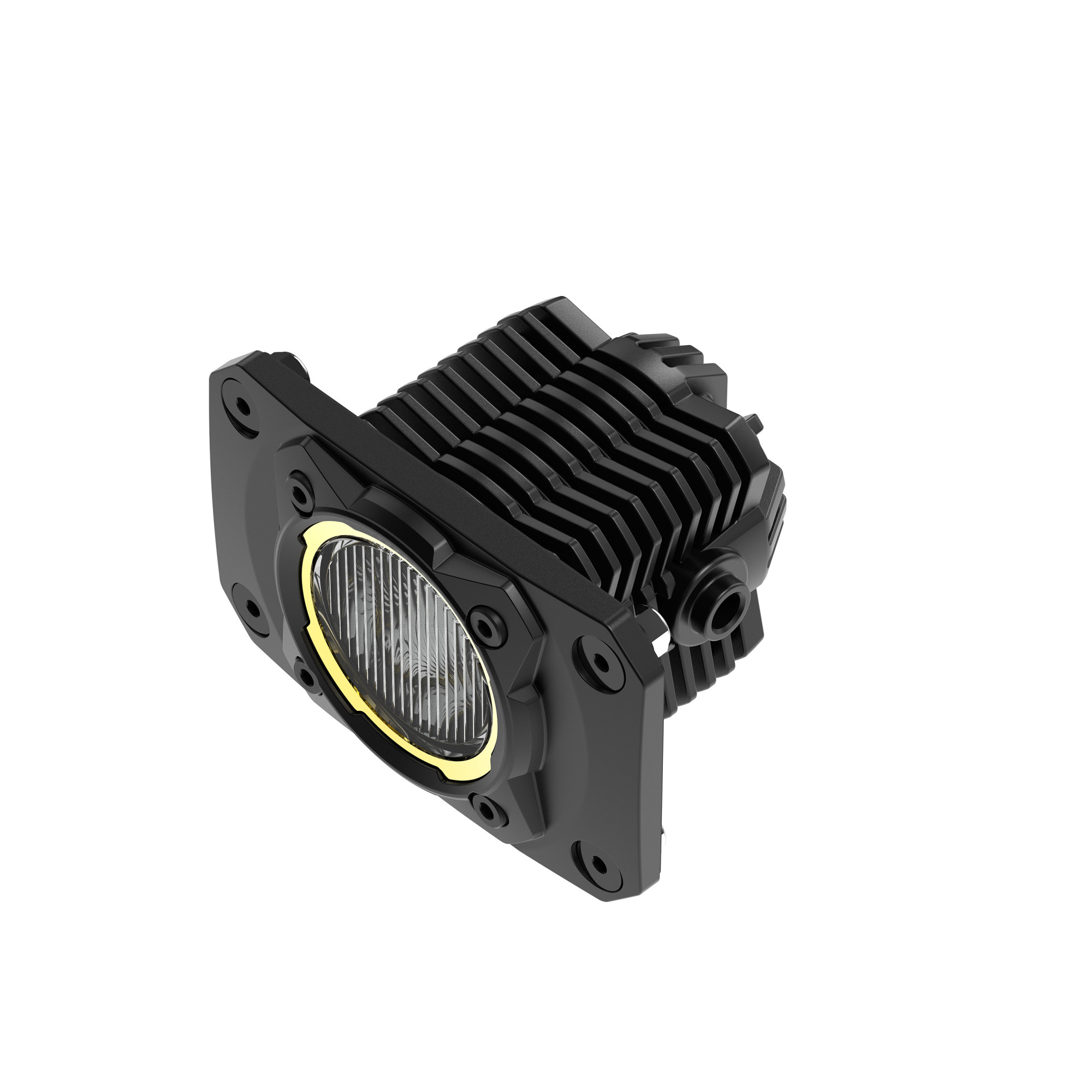 KC HiLiTES KC FLEX ERA 1 LED 2-Light Flush Mount Kit Rear Ext Wiring Harness & Sprd Bm Ptrn 521