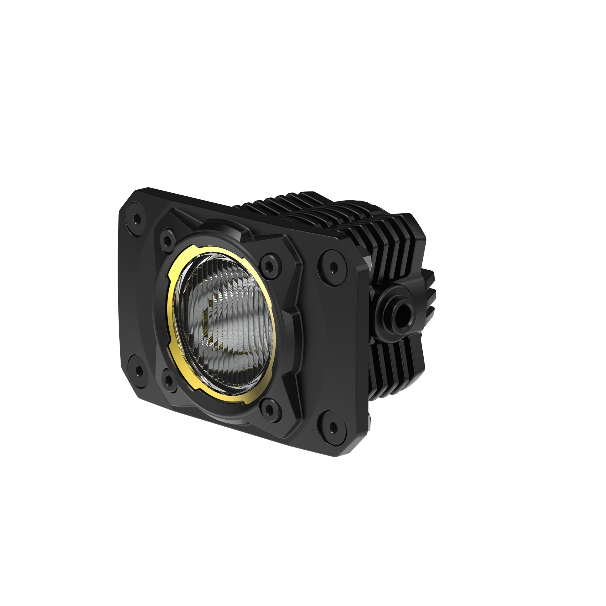 KC HiLiTES KC FLEX ERA 1 LED 2-Light Flush Mount Kit Rear Ext Wiring Harness & Sprd Bm Ptrn 521