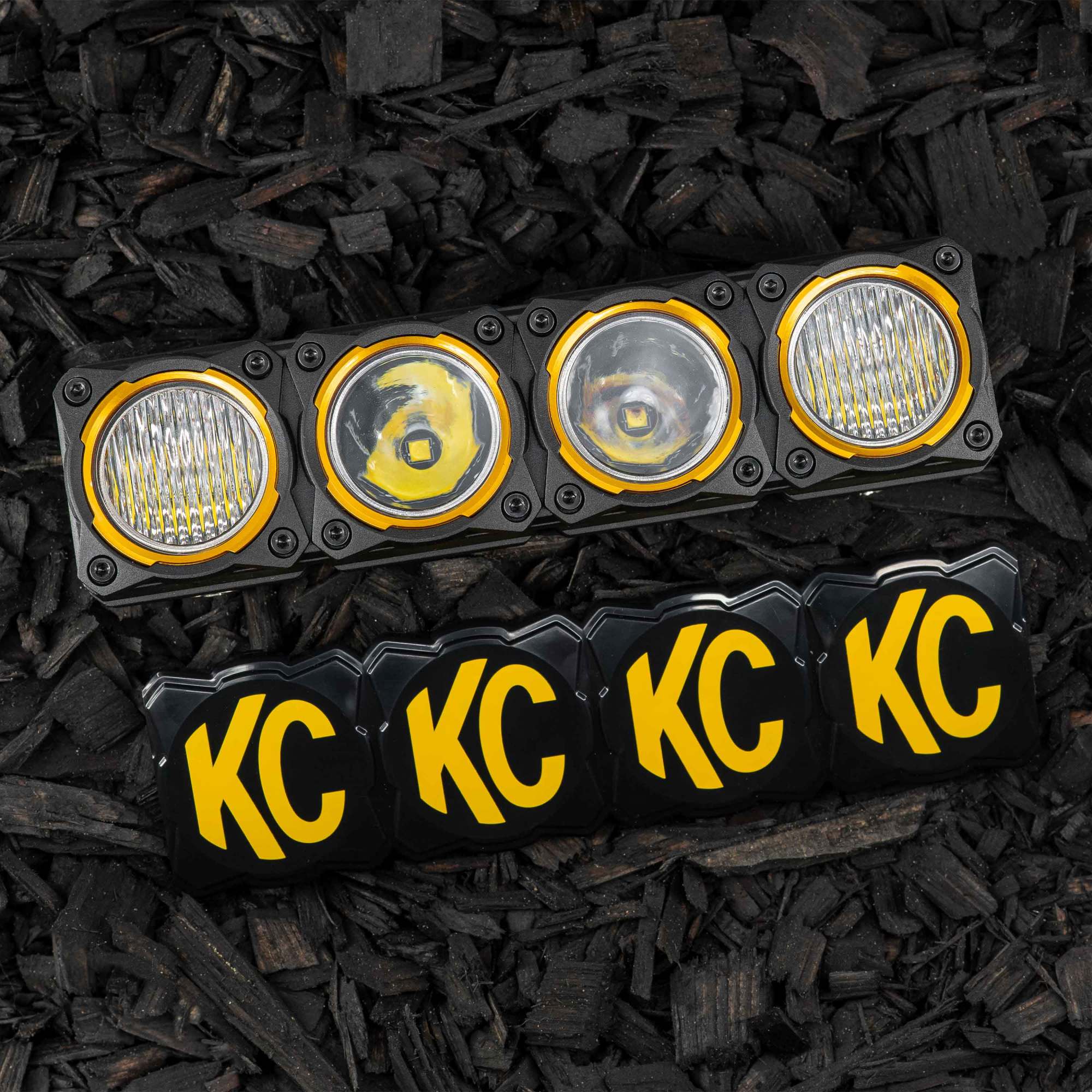 KC HiLiTES KC Cover FLEX ERA LED Light Bar 10in Black Yellow EA 5331