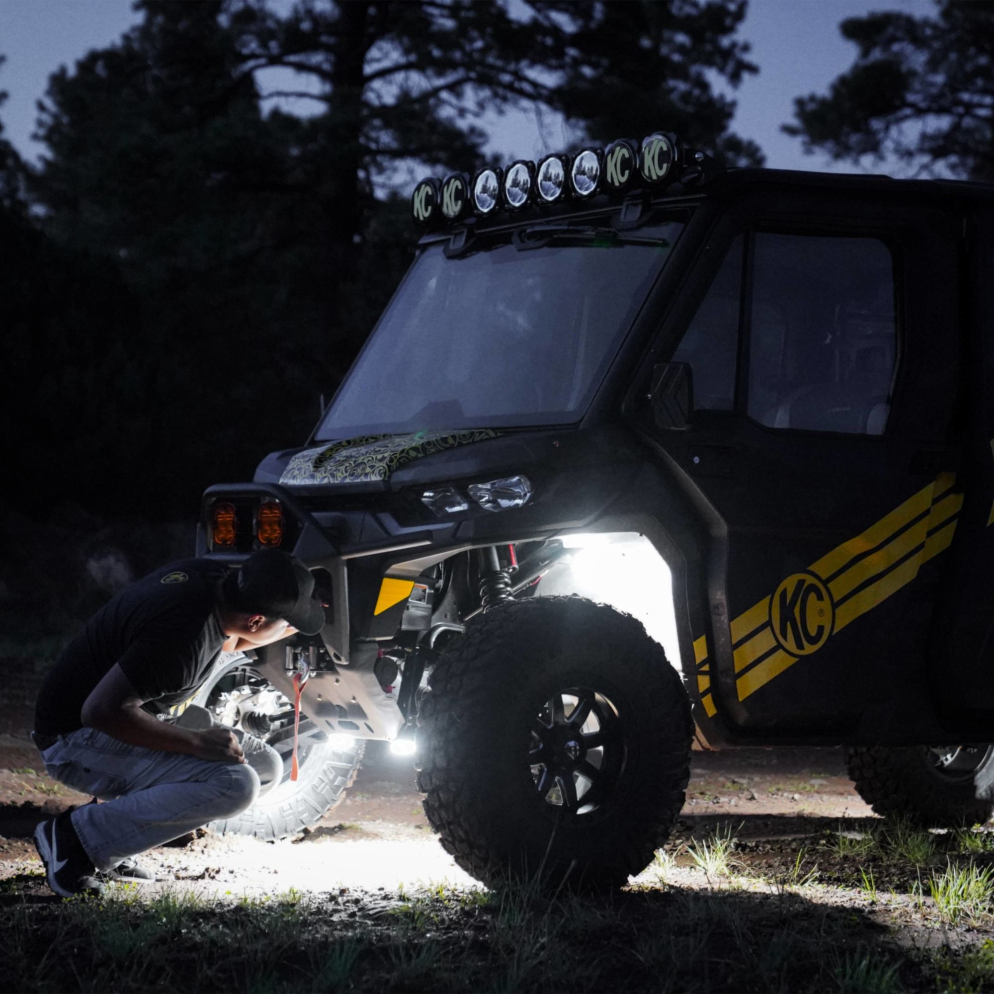 KC HiLiTES KC Two-Light Add-On Cyclone V2 Kit - Clear - 3.5 Meters Long 6333