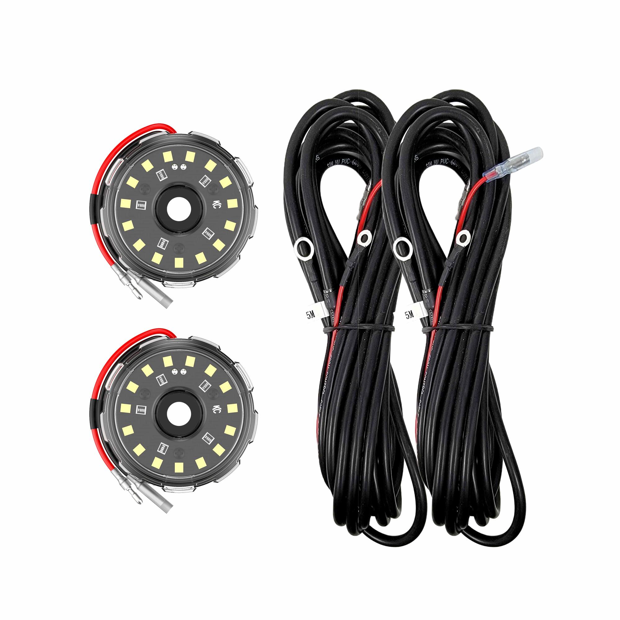 KC HiLiTES KC Two-Light Add-On Cyclone V2 Kit - Clear - 5.0 Meters Long 6335