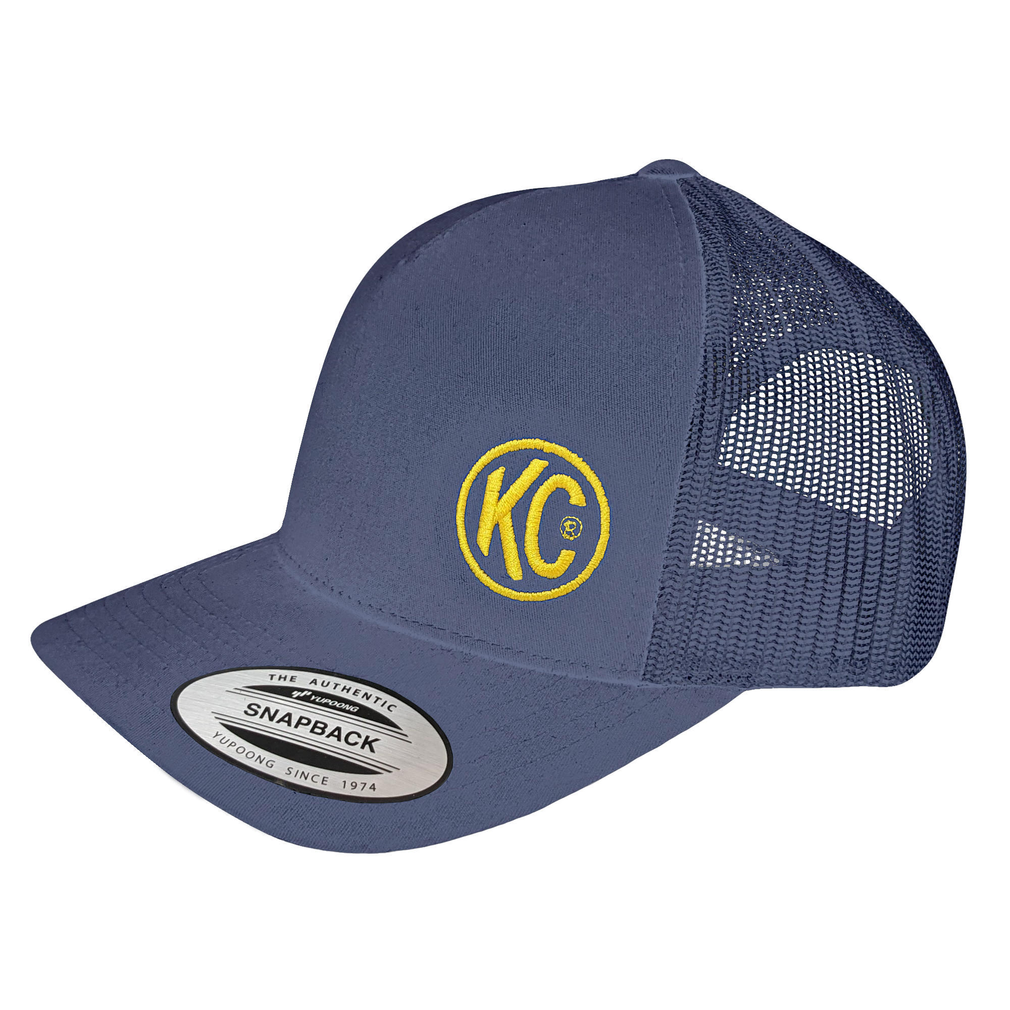 KC HiLiTES KC Hat Curved Trucker Navy One Size Fits Most 70214