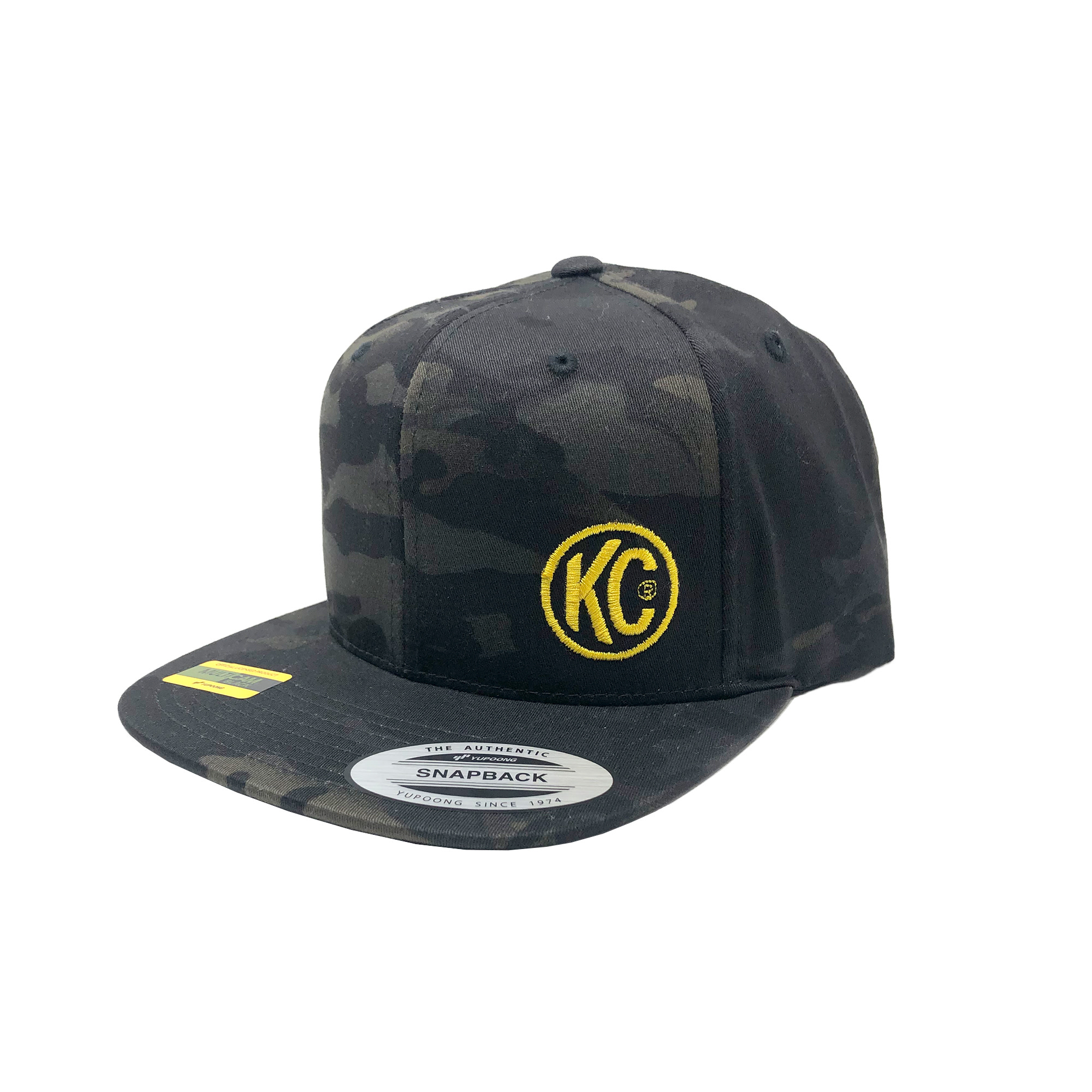 KC HiLiTES KC Black Baseball Cap With Yellow Logo - Snap Back 70212