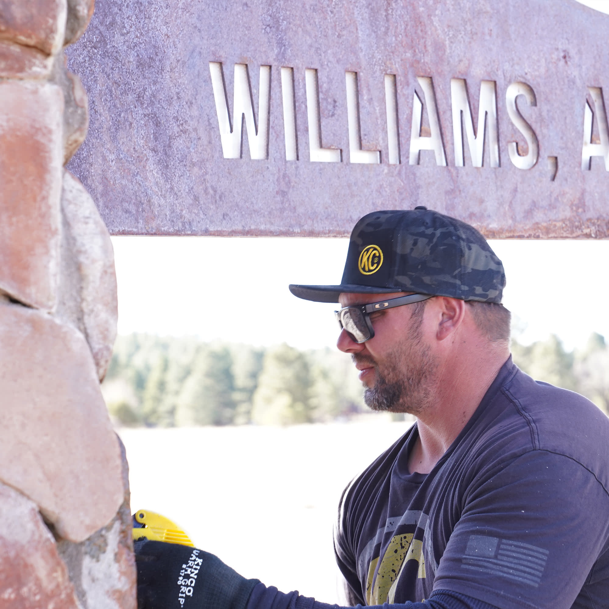 KC HiLiTES KC Black Baseball Cap With Yellow Logo - Snap Back 70212