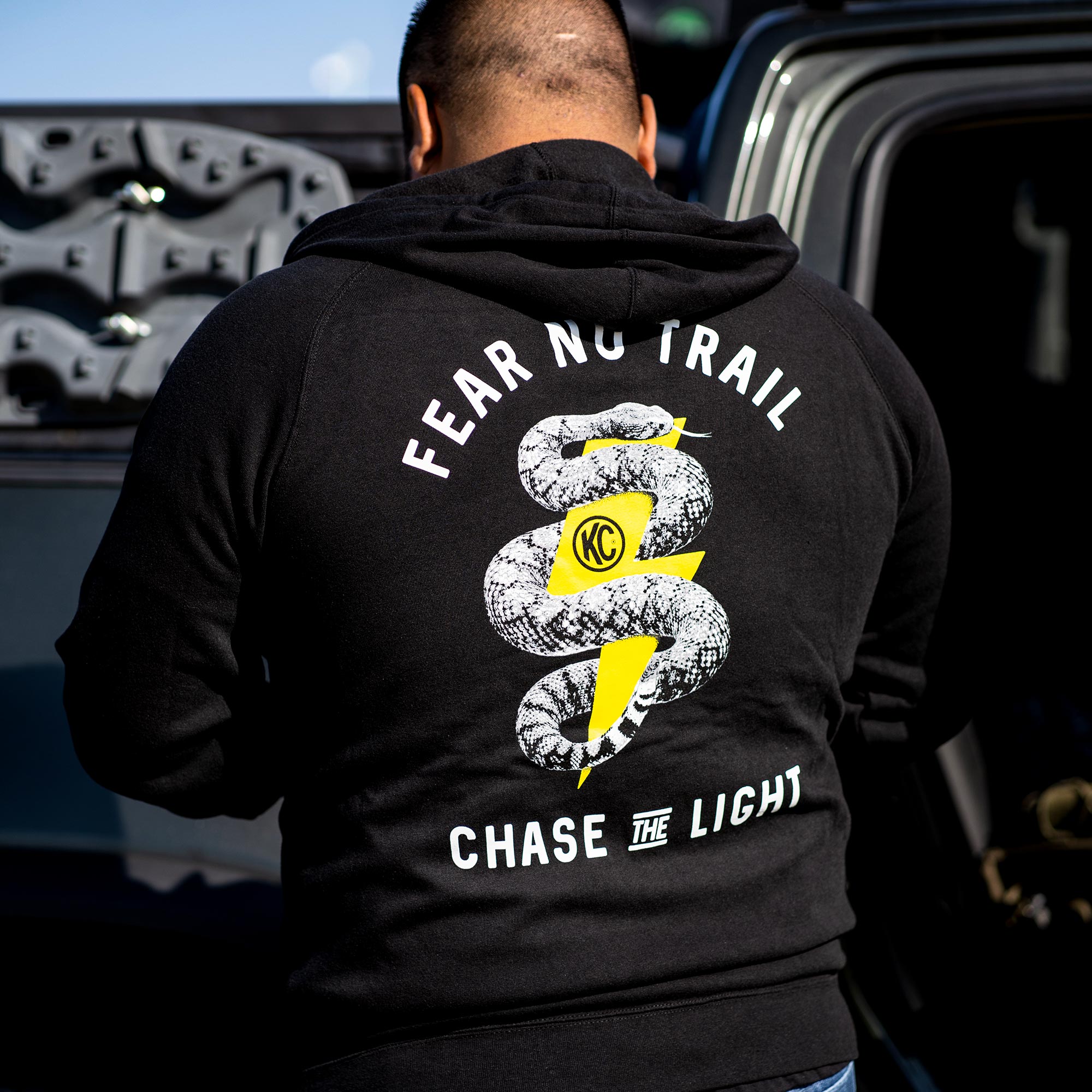 KC HiLiTES KC Fear No Trail Zip-Up Hoodie - Black - Medium 70316