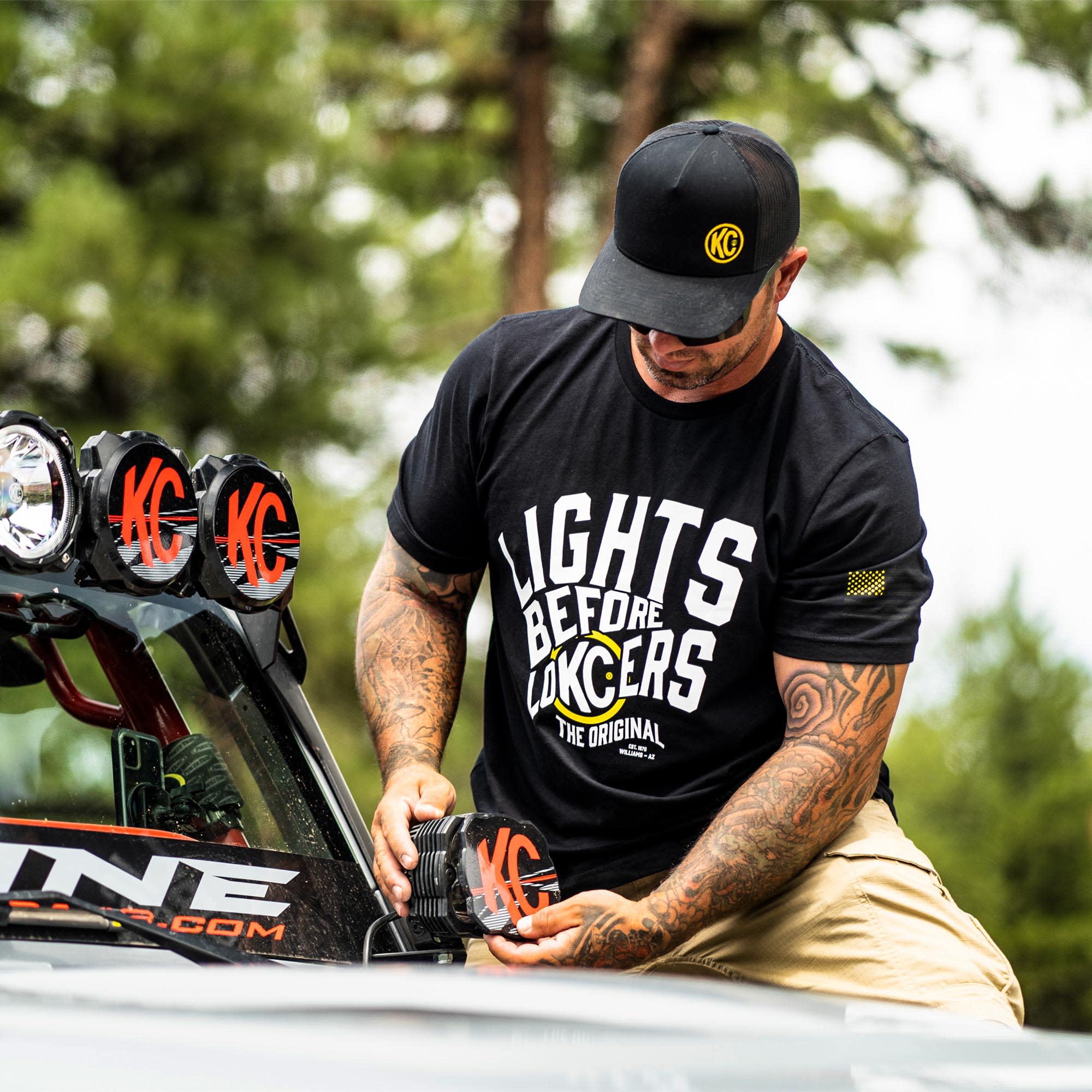 KC HiLiTES KC Lights Lockers Tee Shirt - Black - Small 70600