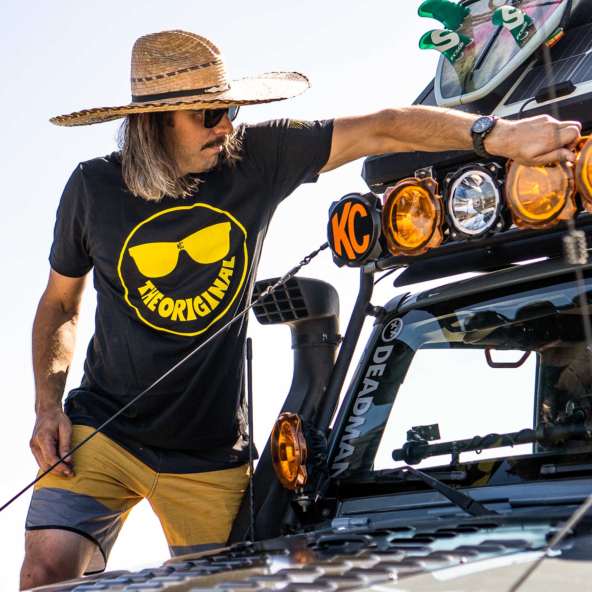 KC HiLiTES KC Smiley Tee Shirt - Black - Medium 70625