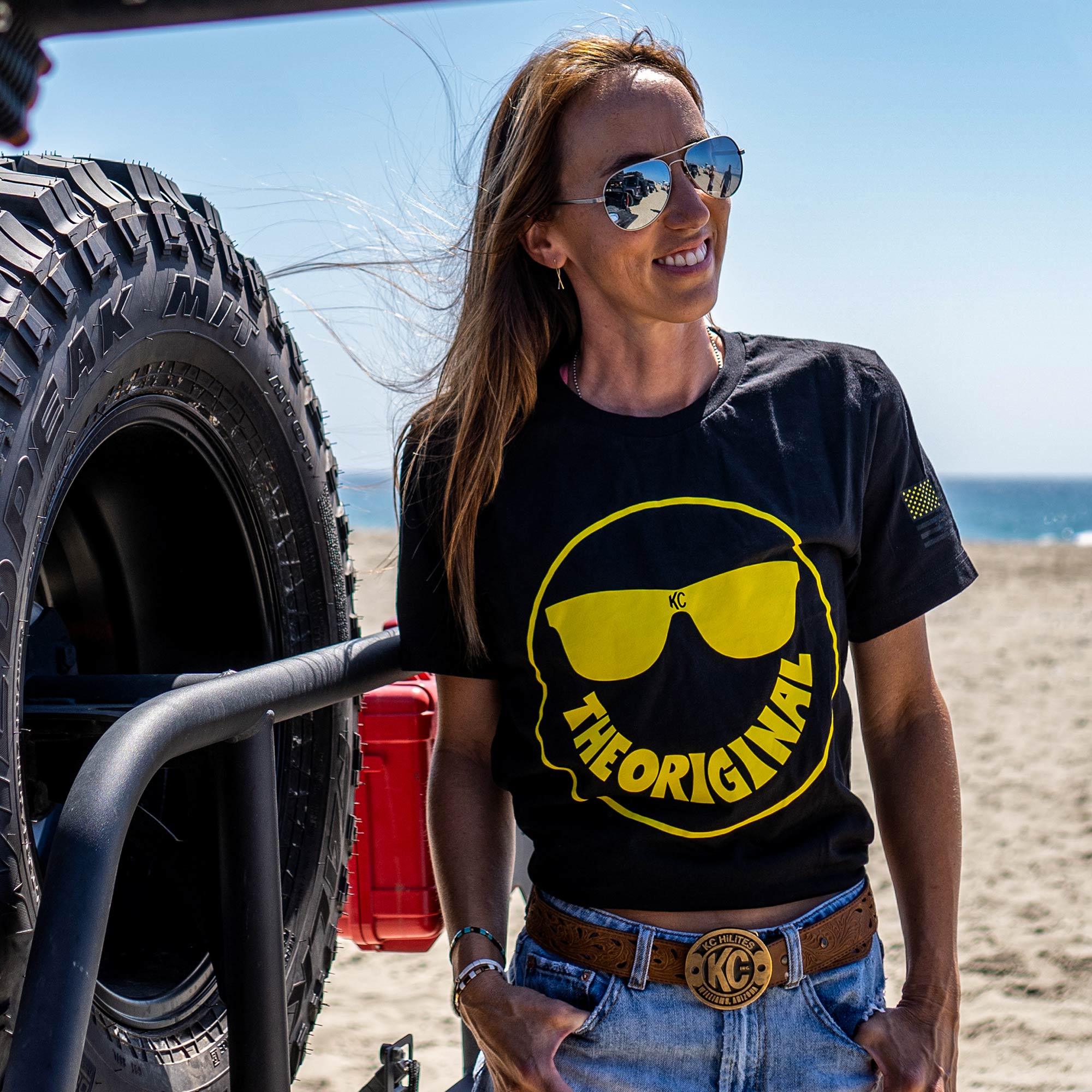 KC HiLiTES KC Smiley Tee Shirt - Black - 3X-Large 70629