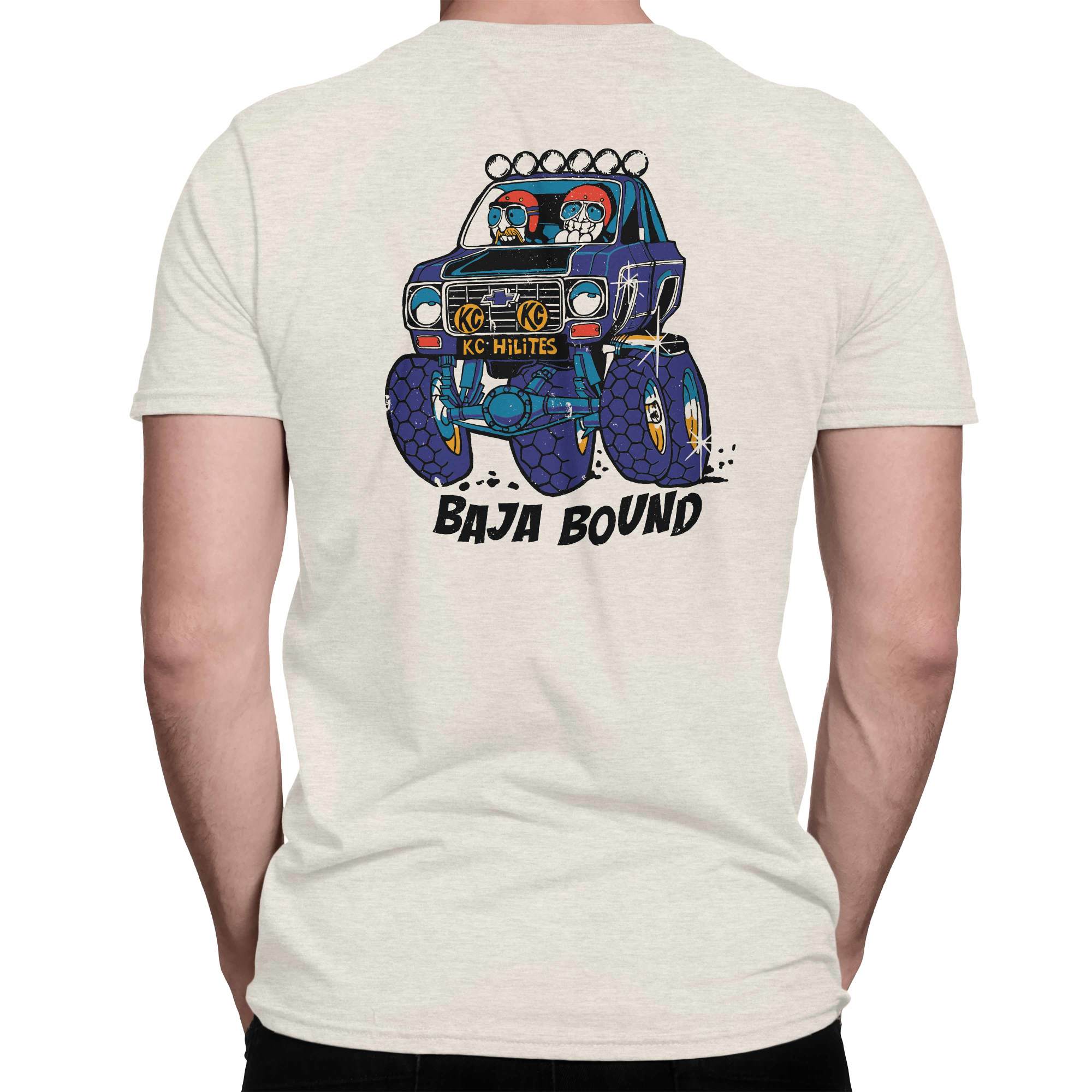 KC HiLiTES KC Baja Bound Retro Tee Shirt - Natural - Large 70656