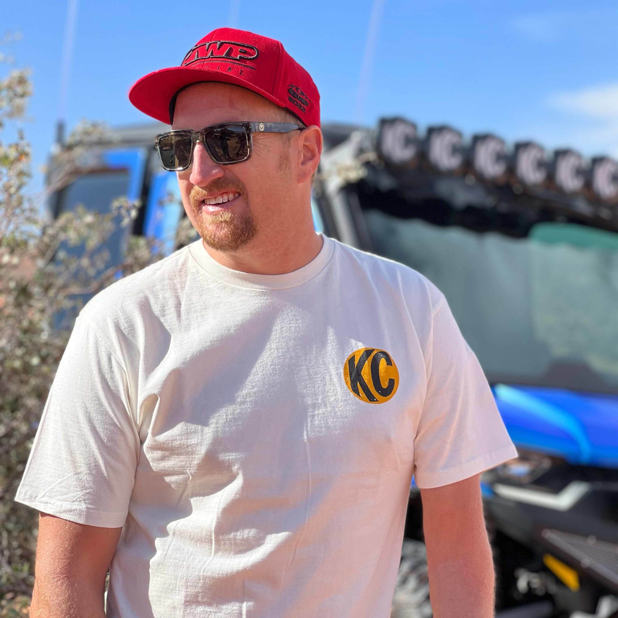 KC HiLiTES KC Baja Bound Retro Tee Shirt - Natural - X-Large 70657