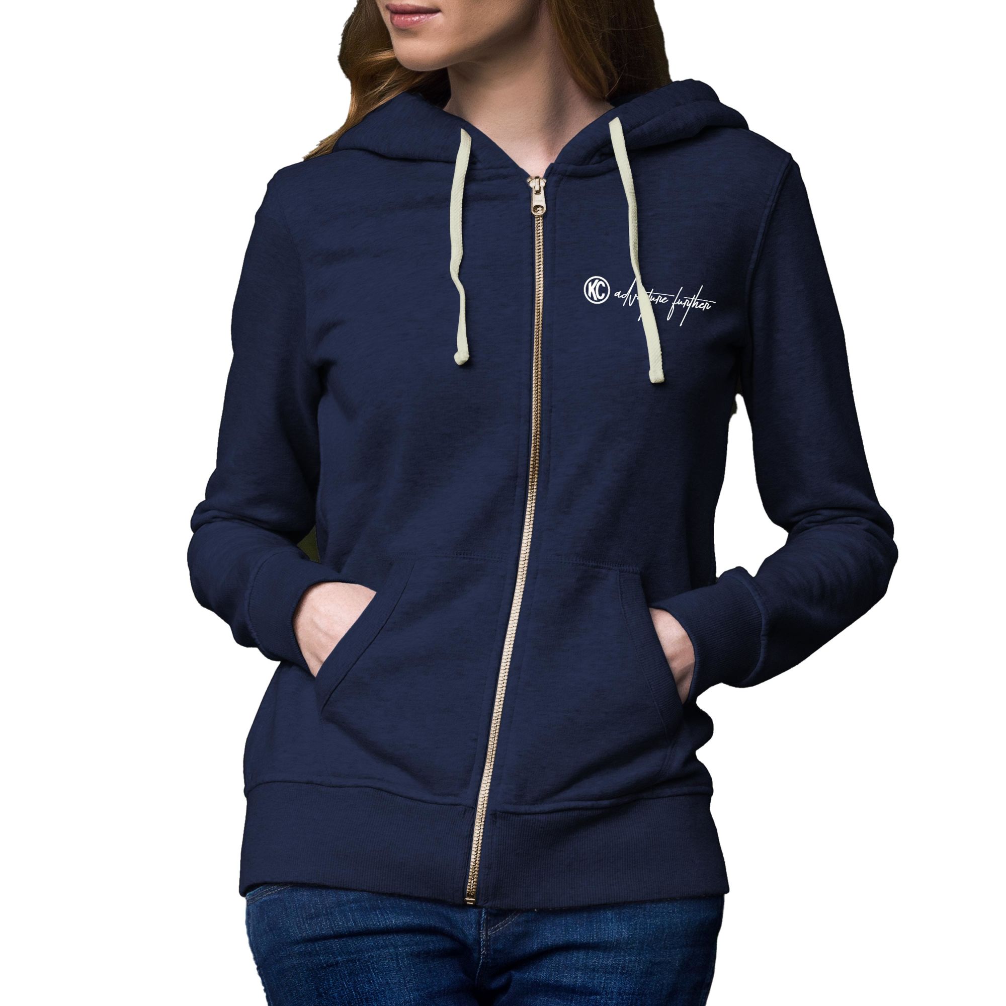 KC HiLiTES KC Women%27s Weekender Zip-Up Hoodie - Navy - Medium 70660