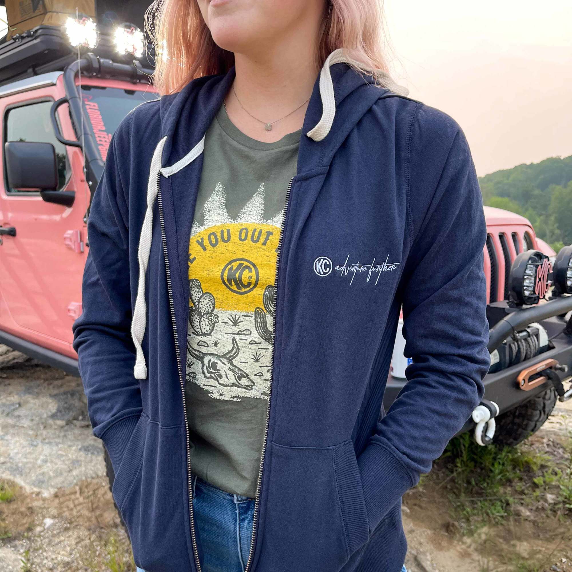 KC HiLiTES KC Women%27s Weekender Zip-Up Hoodie - Navy - Medium 70660