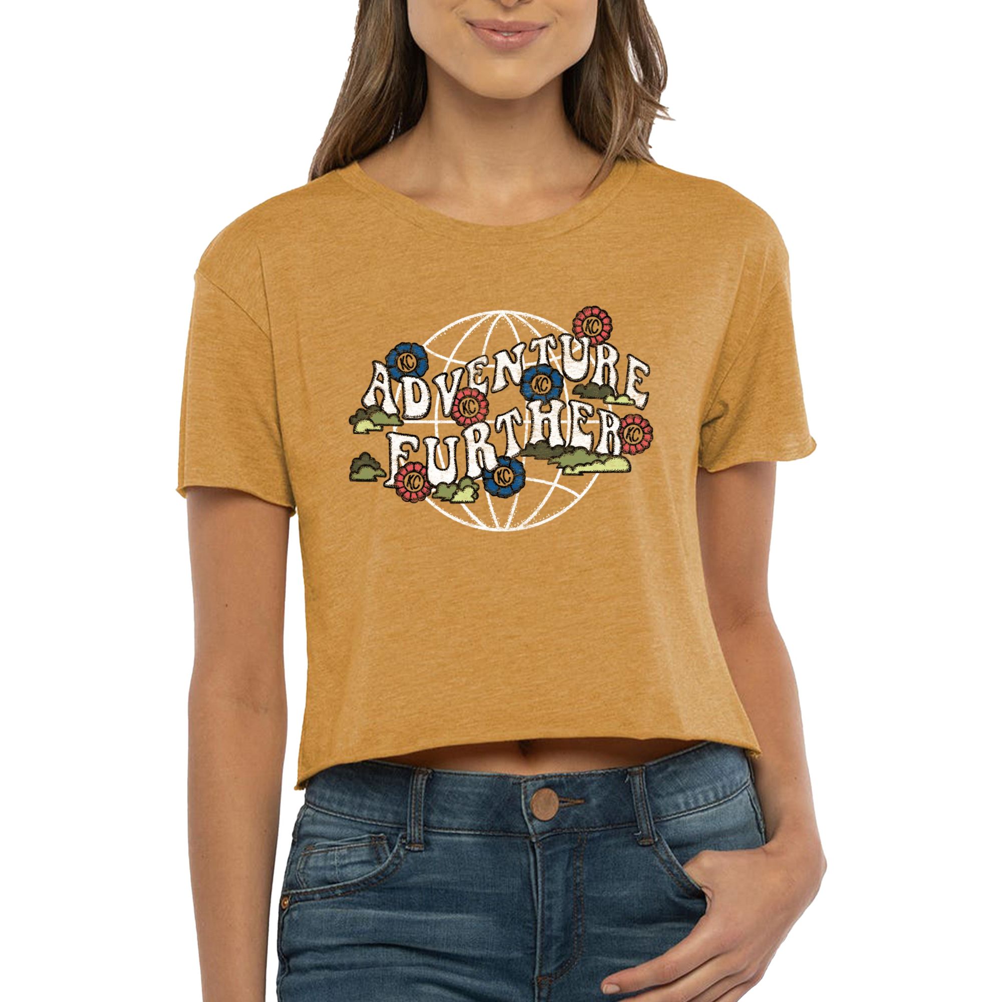 KC HiLiTES KC Women%27s Bloom Retro Crop Top - Gold - Medium 70670