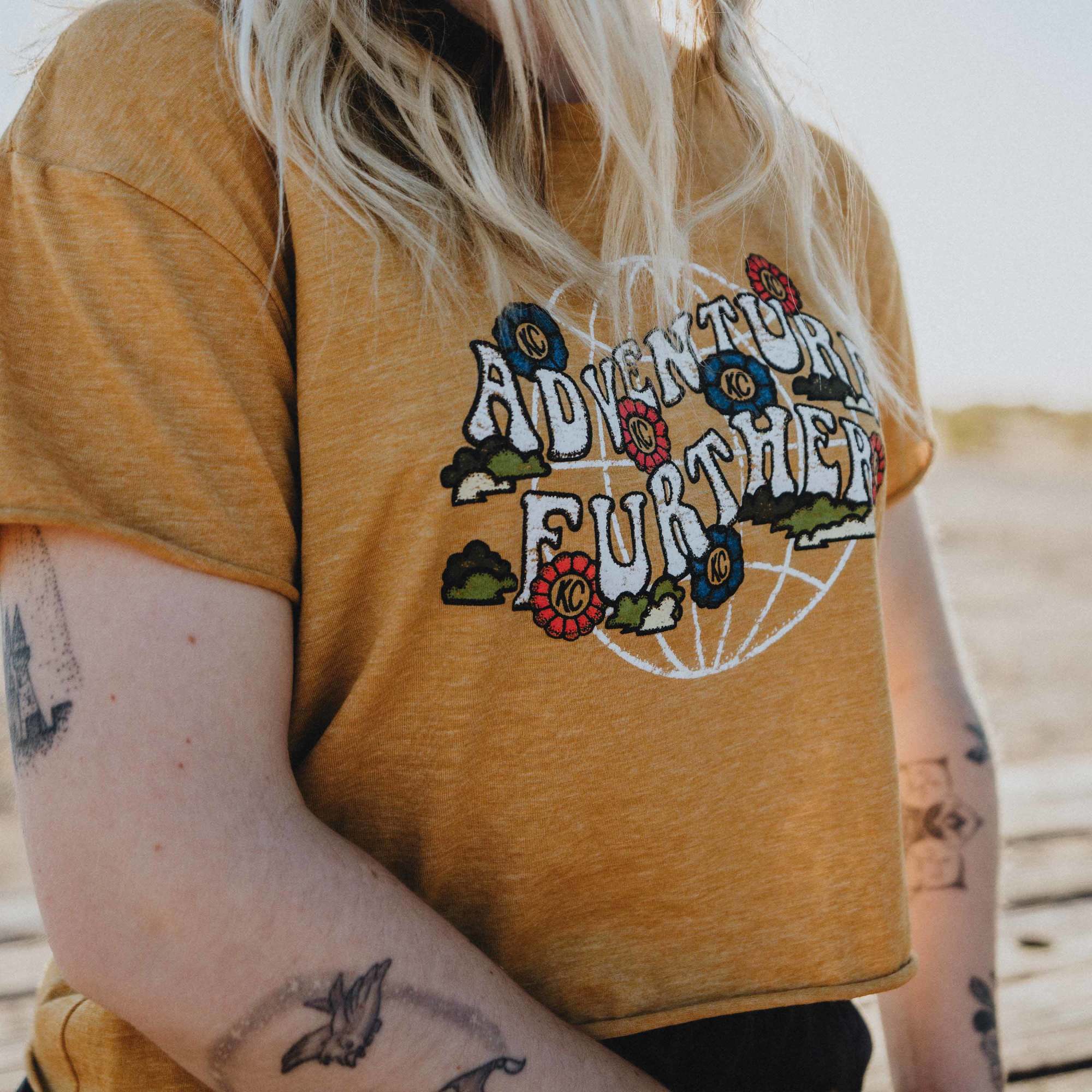 KC HiLiTES KC Women%27s Bloom Retro Crop Top - Gold - Medium 70670